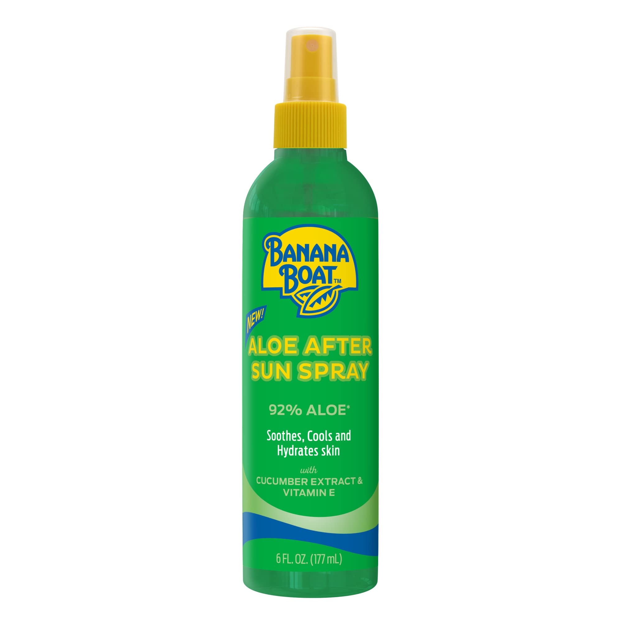 Banana Boat Aloe After Sun Spray, 6oz | Aloe Vera Spray with Cucumber Extract and Vitamin E, After Sun Care, After Sun Aloe, Alo