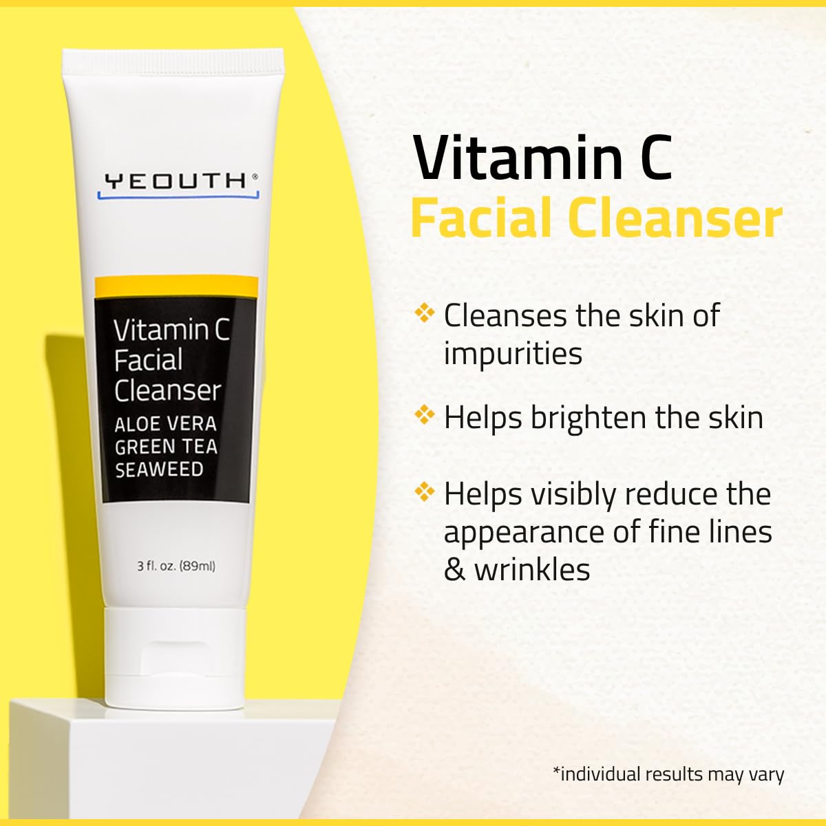 YEOUTH Vitamin C FaceCleanser, 3 fl oz