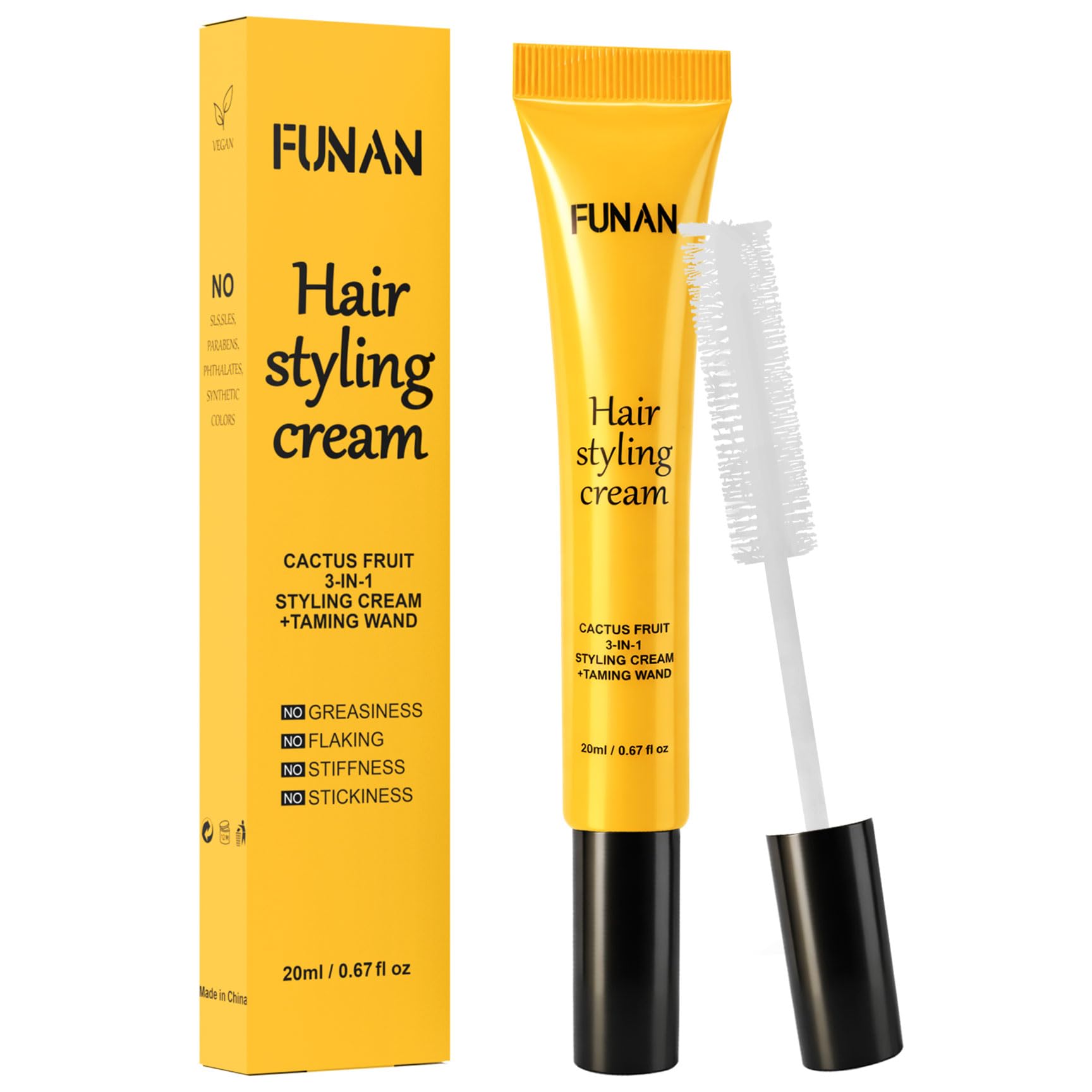 Hair Styling Cream, Flyaways Hair Tamer for Baby Hair & Frizz,1Pack