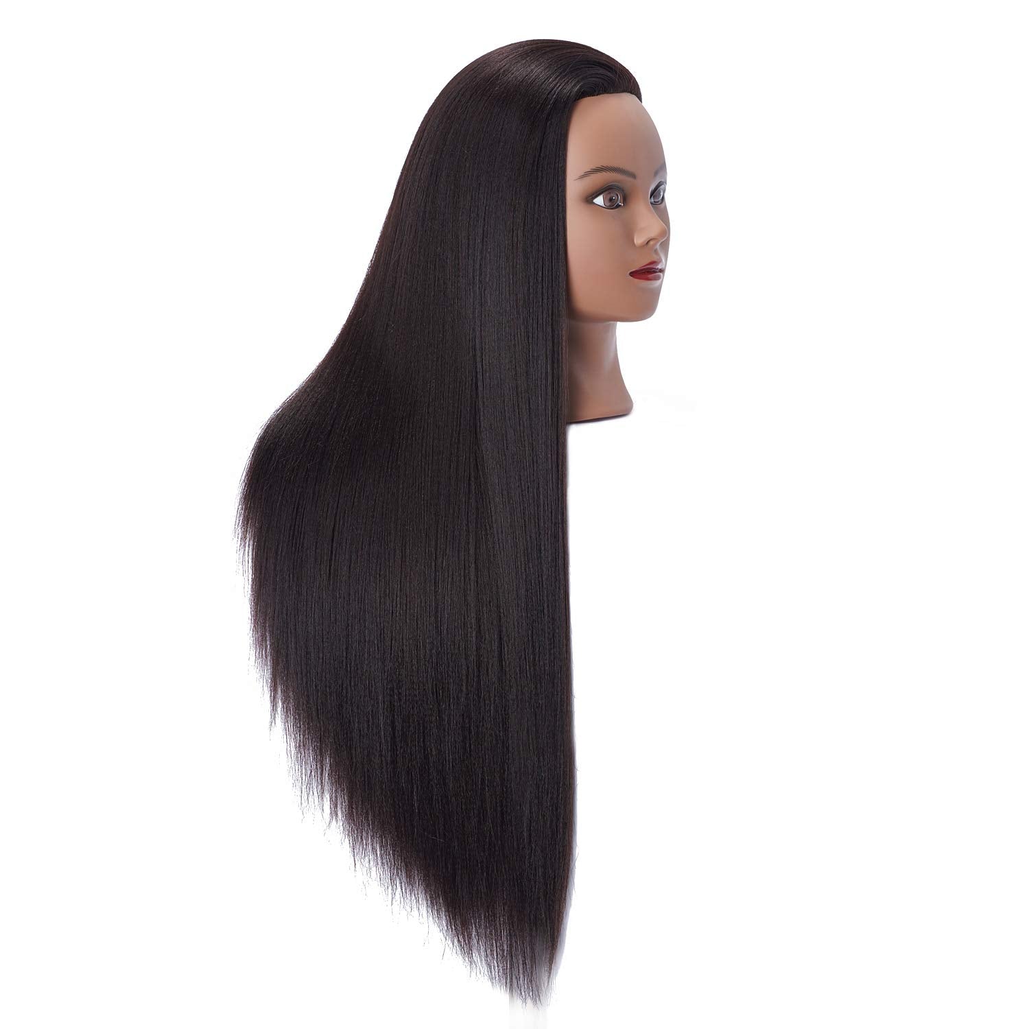 Headstar Mannequin Head 26-28'' Manikin Head Yaki Synthetic Fiber Hairdresser Styling Training Head Model Cosmetology Doll Head