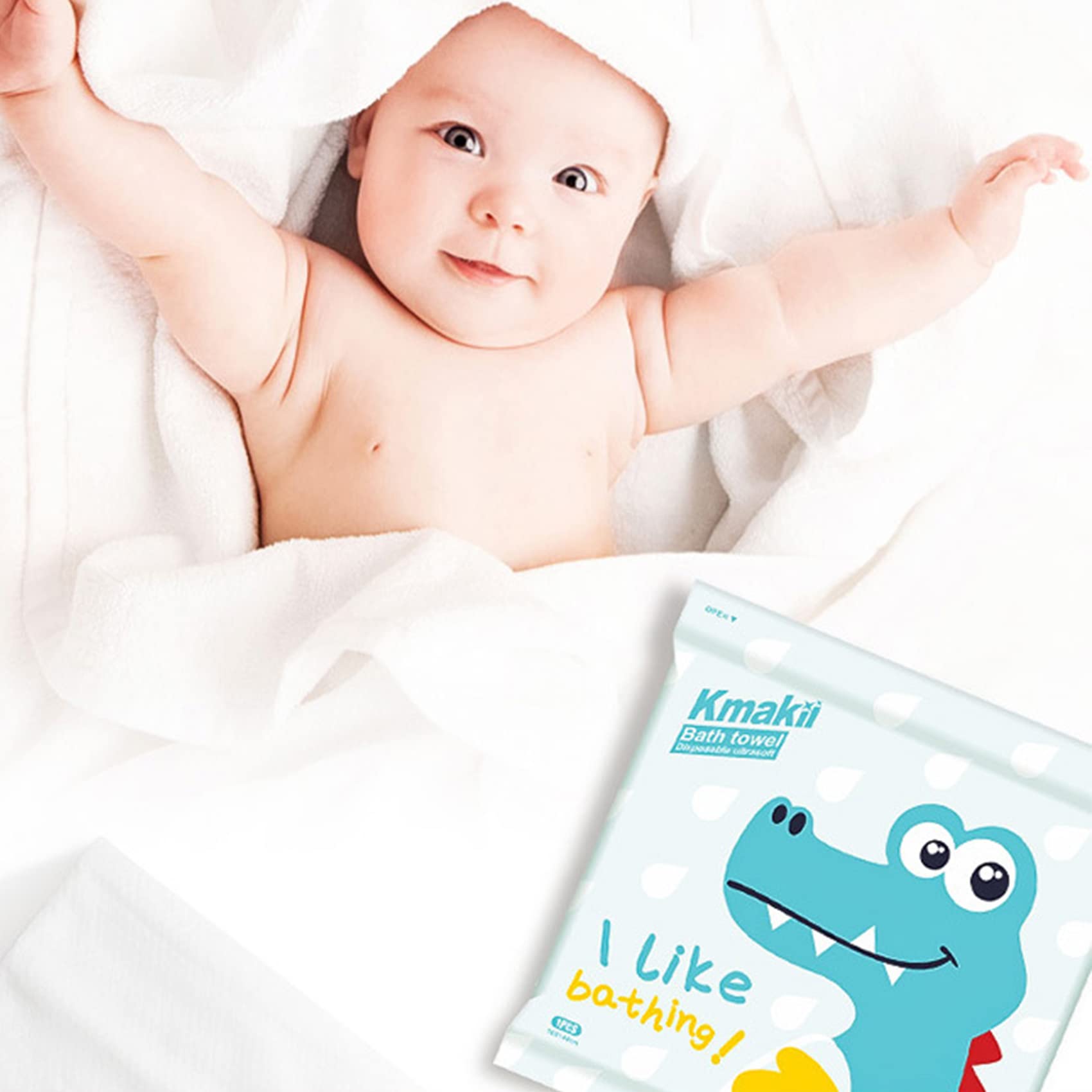 Kmakii 12 Pack Disposable Bath Towels White Soft Bath Bath Wipes Portable And Breathable Thick Bath Cloths For Travel Hotel Busi