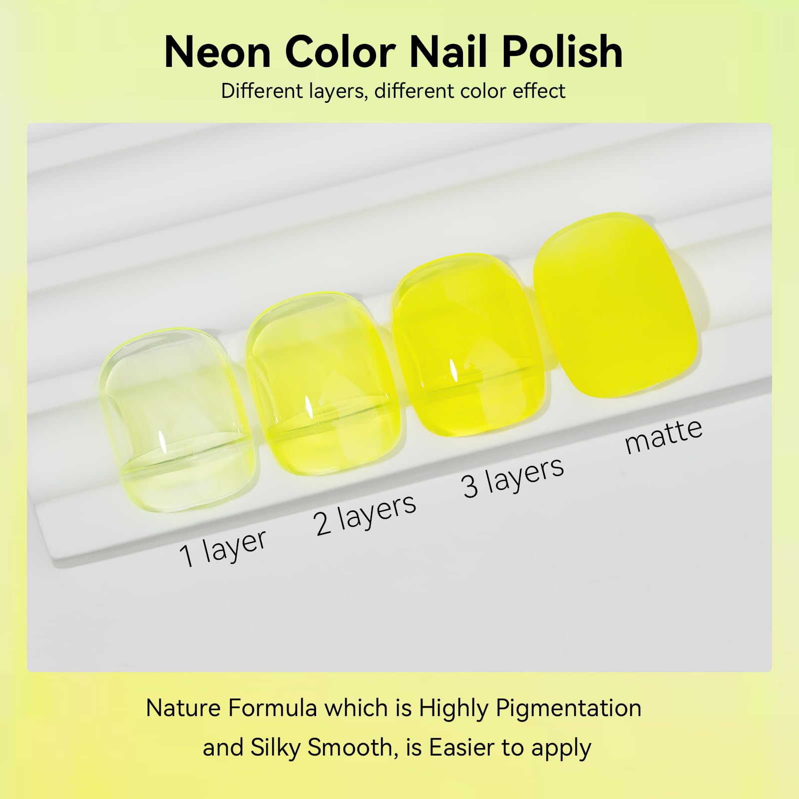 Mizhse Quick Dry Nail Polish: Neon Yellow Fall Nail Polish Air Dry Fast, 15Ml/0.5 Fl Oz Regular Water-Based Nail Lacquer Non-Gel