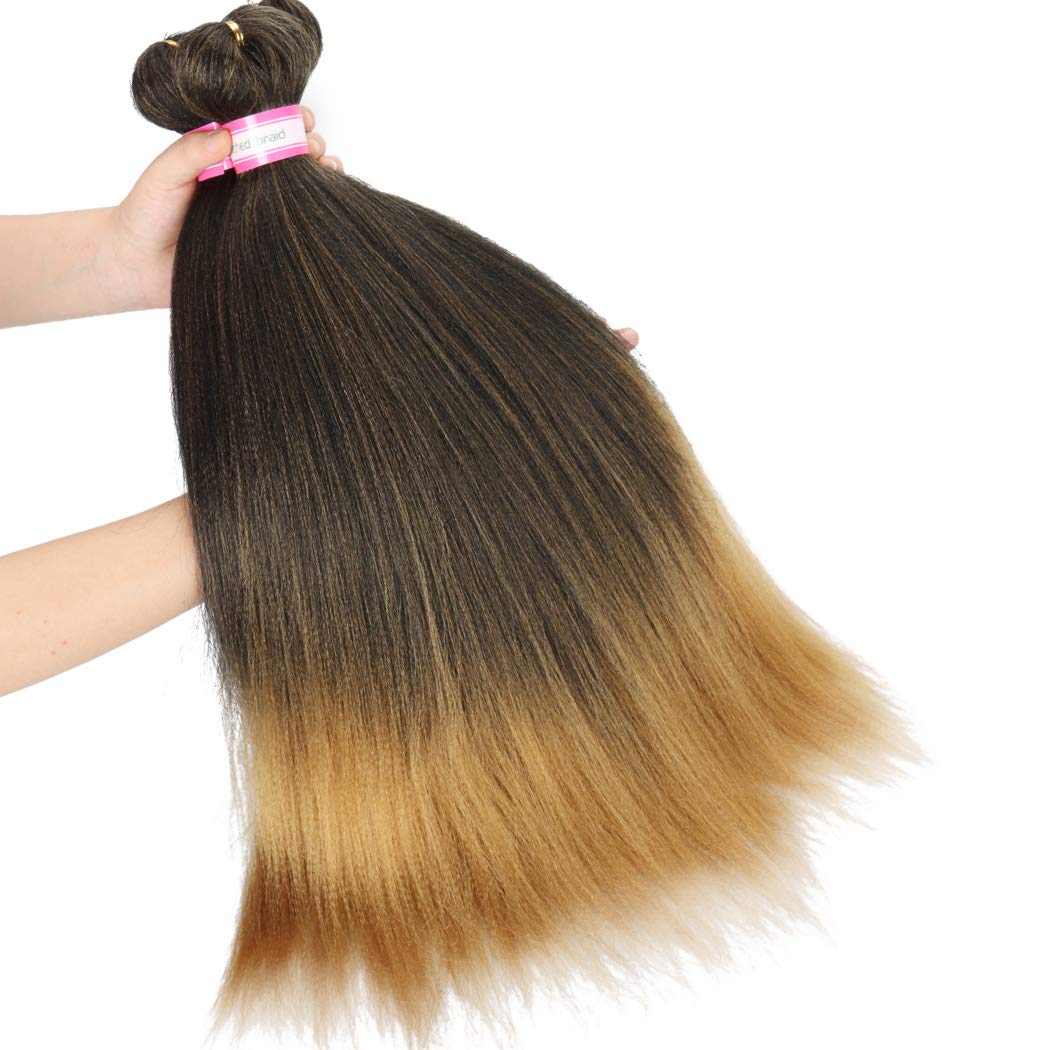 Dorsanee Ombre Honey Blonde Braiding Hair Pre Stretched 20 Inch 6 Packs Braiding Hair Extensions For Crochet Box Braids Twists L