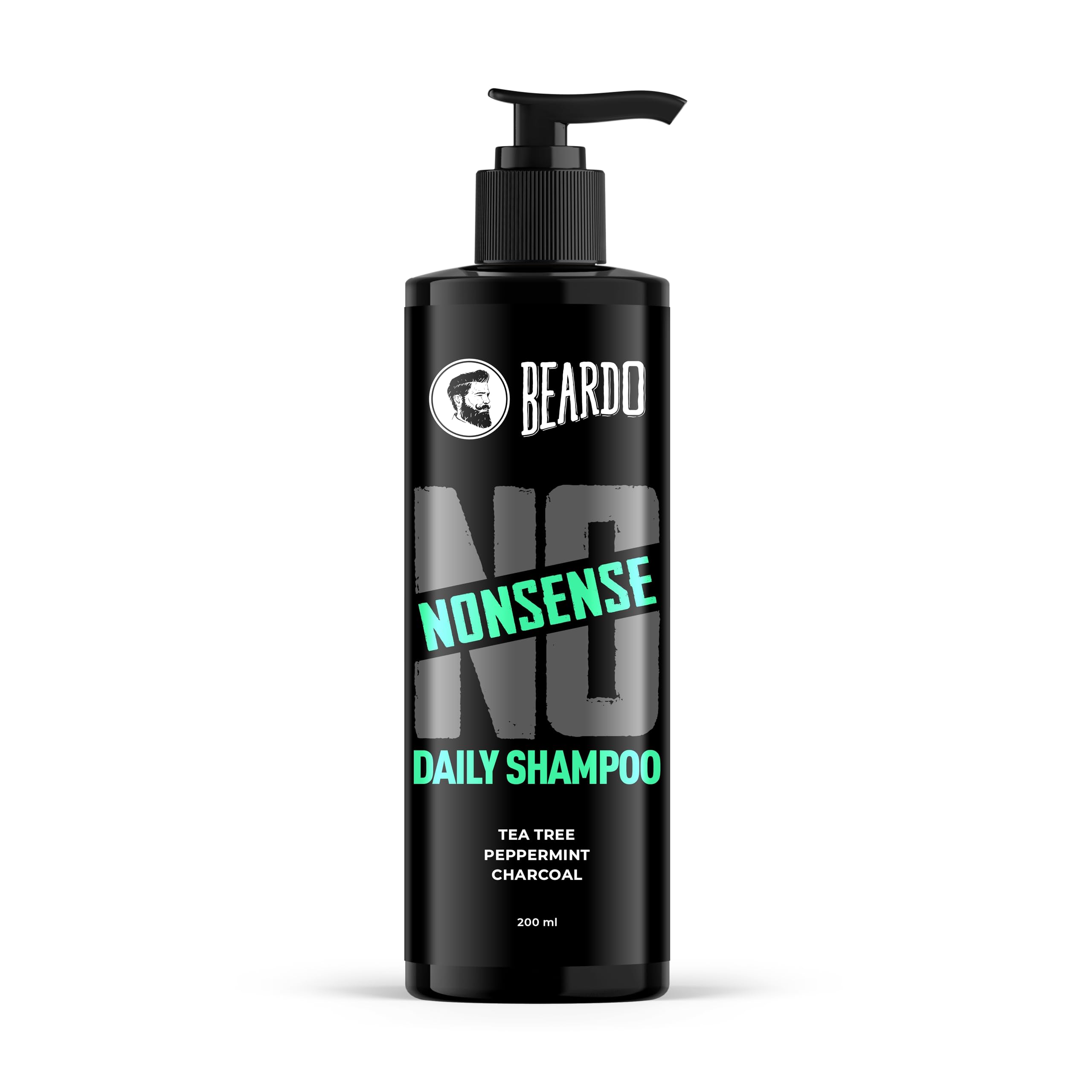 Beardo No Nonsense Daily Shampoo For Men 200Ml | For Healthy, Clean Scalp | Anti-Inflammatory Peppermint, Tea Tree Fights Dandru