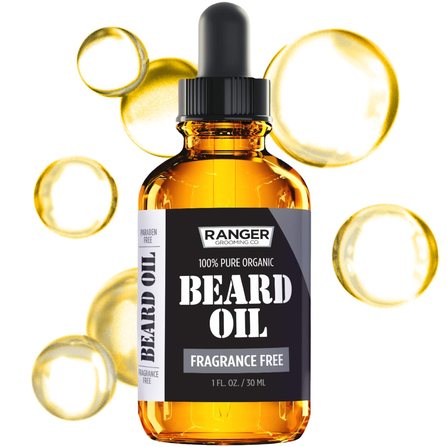 Leven Rose Beard Oil For Men And Beard Softener 100% Pure Natural For Bearded Men, Mustaches, And Moisturized Skin 1 Oz By Range