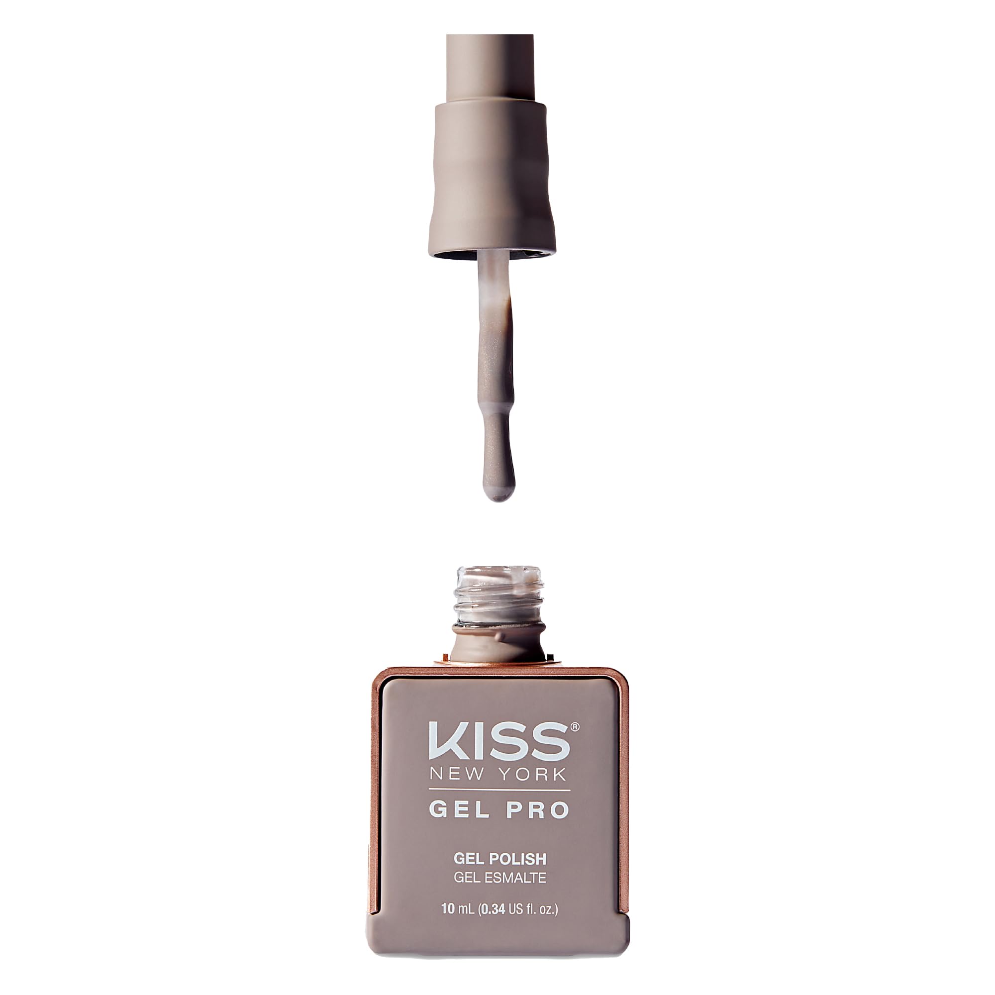 Kiss New York Gel Nail Polish Soak Off UV LED Gel Polish 10mL Nail Art Salon Manicure DIY HEMA FREE, TPO FREE, Made in USA (Gray