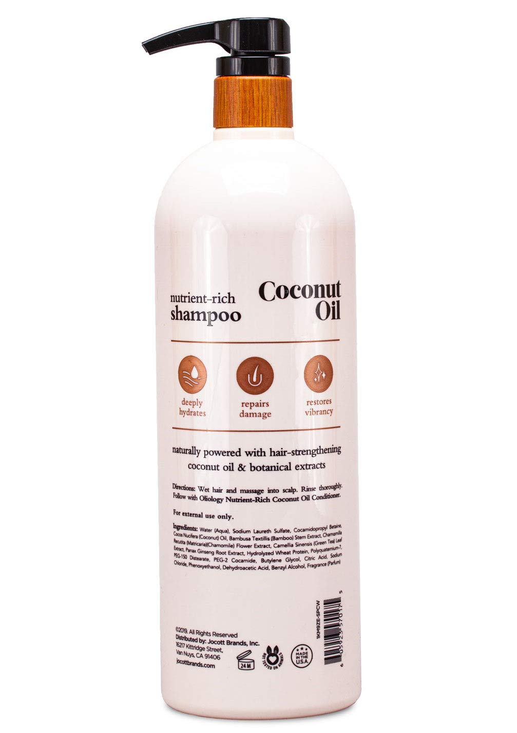 Oliology Coconut Oil Shampoo - Nutrient Rich Shampoo Restores Damaged & Lifeless Hair | Botanically Infused | Provides Intense S