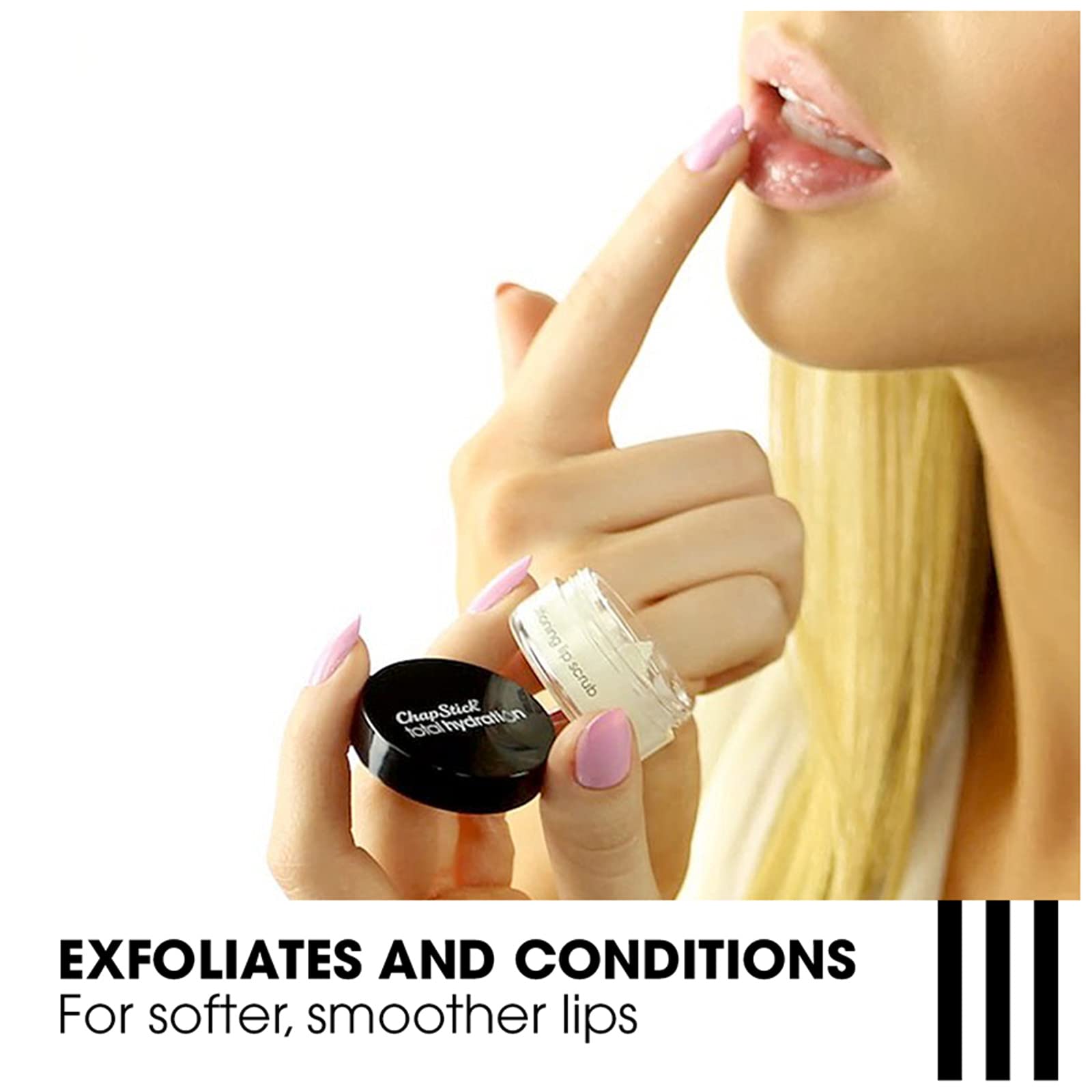 Chapstick Total Hydration Sugar Plum Flavor Conditioning Lip Scrub And Lip Exfoliator Jar - 0.27 Oz