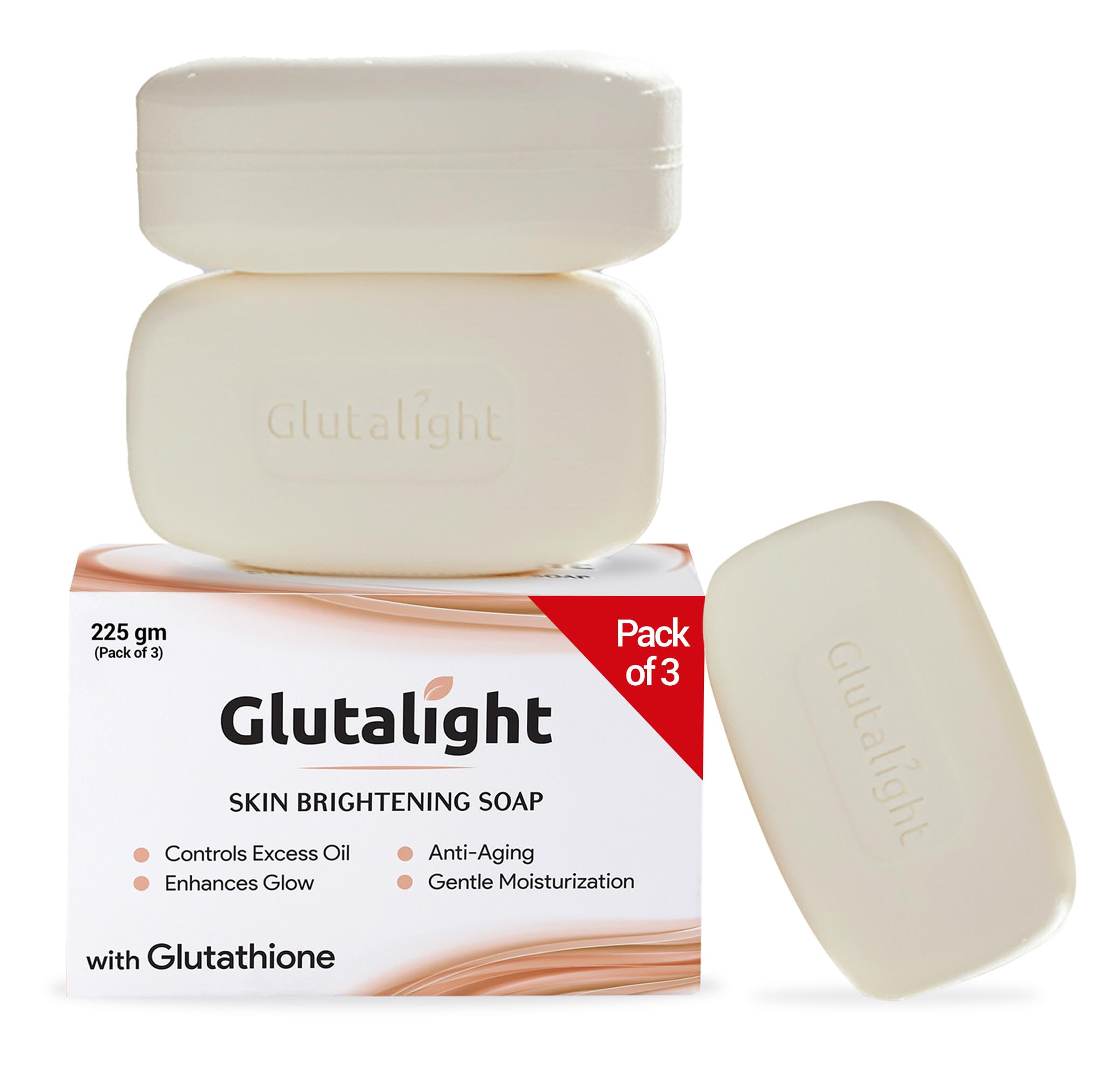 Glutalight | Glutathione | Fades Dark Spots & Hyperpigmentation | Tan Removal Soap For Women & Men | Helps Control Excess Oil | 