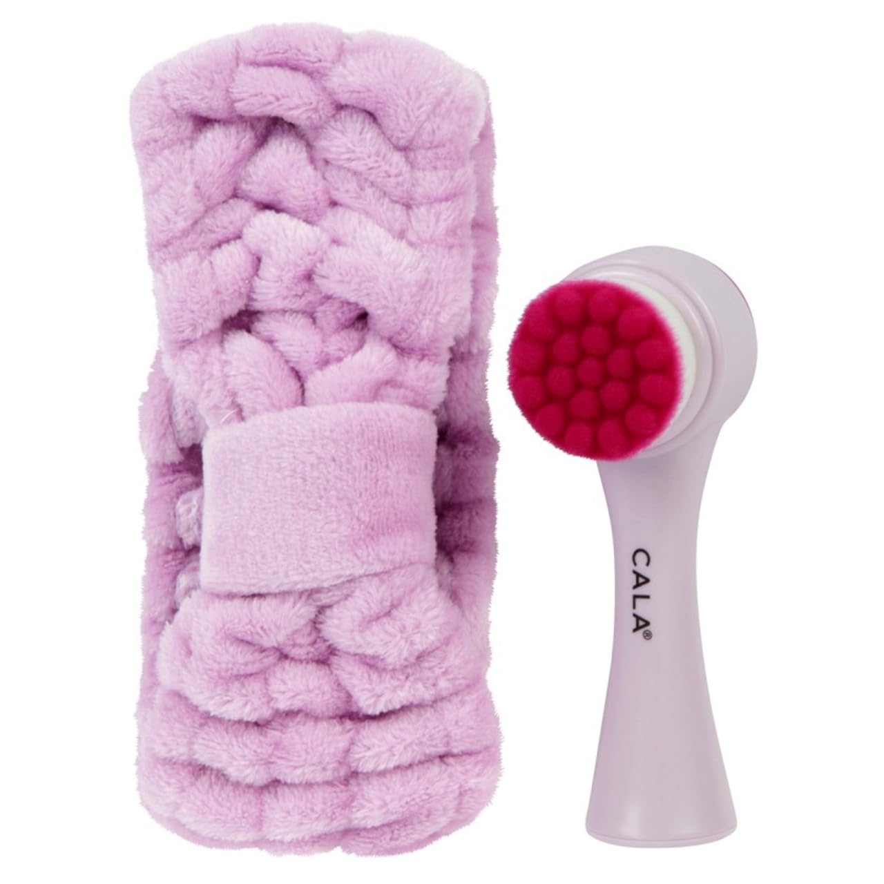 Cala Dual Action Facial Brush & Headband SetPurple
