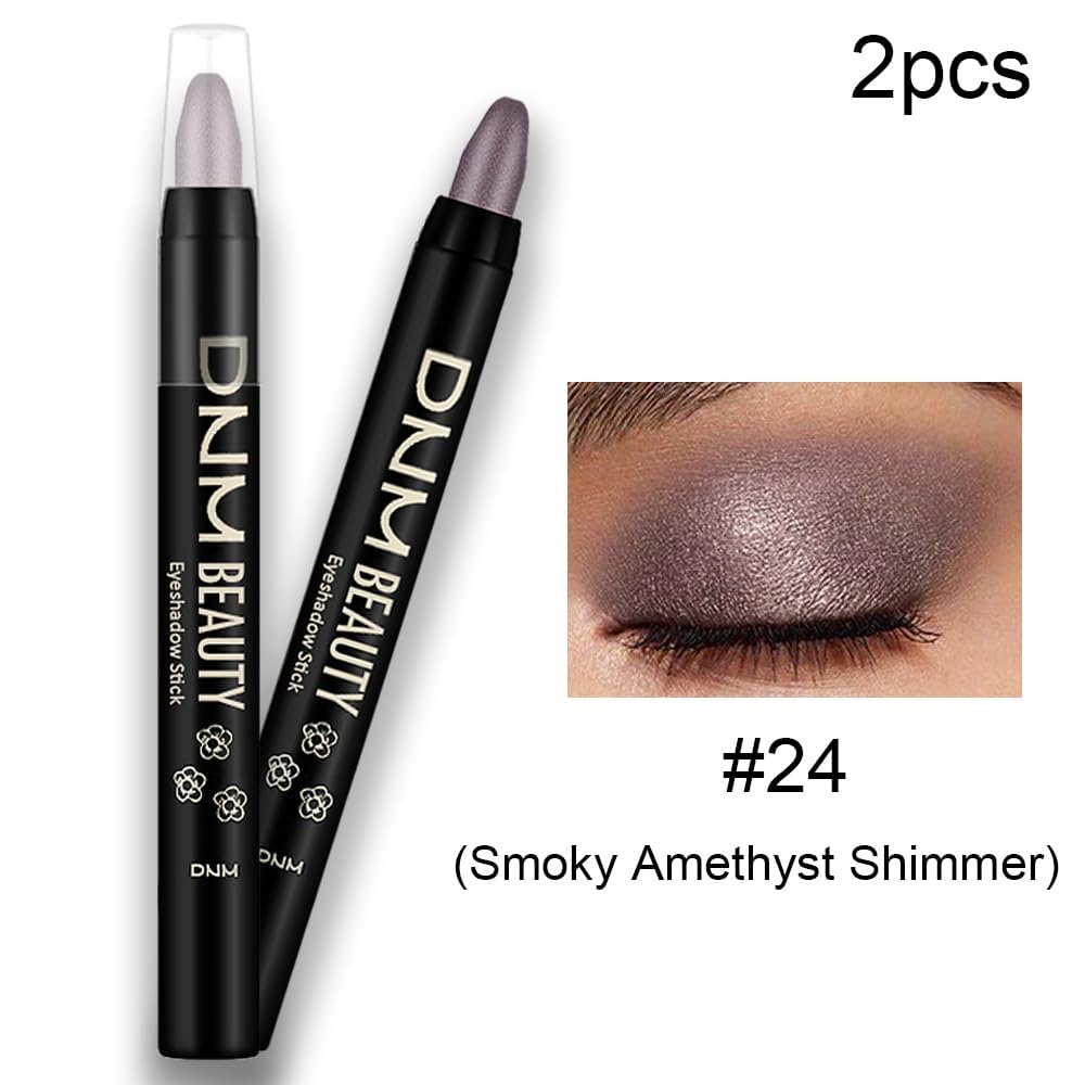 Evpct 2Pcs Cream Eyeshadow Sticks Set For Eyes Waterproof, Smoky Amethystshimmer Matte Eye Shadow Stick Pencil Pen Bulk Sombras