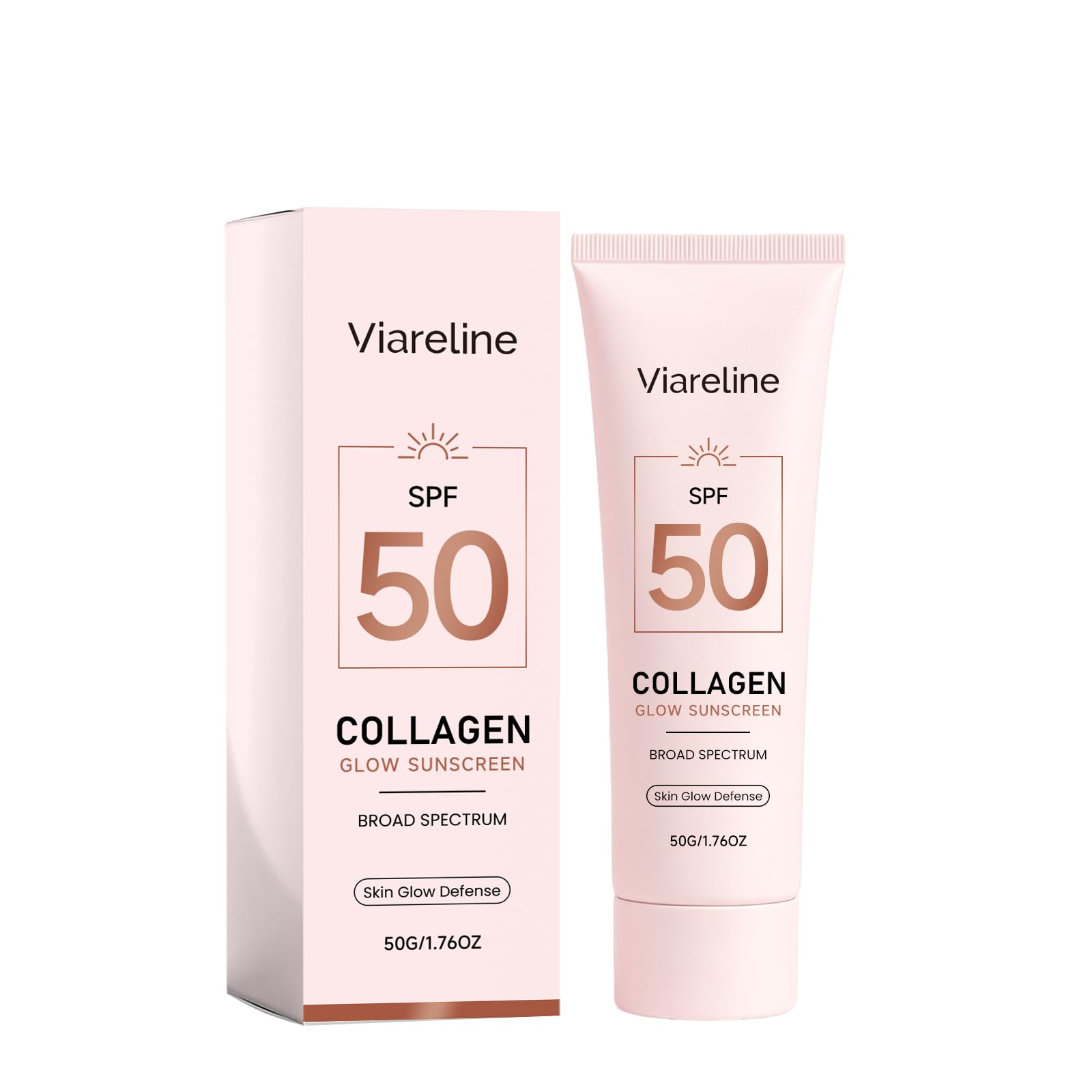 Viareline Collagen Glow Sunscreen SPF 50, 50g