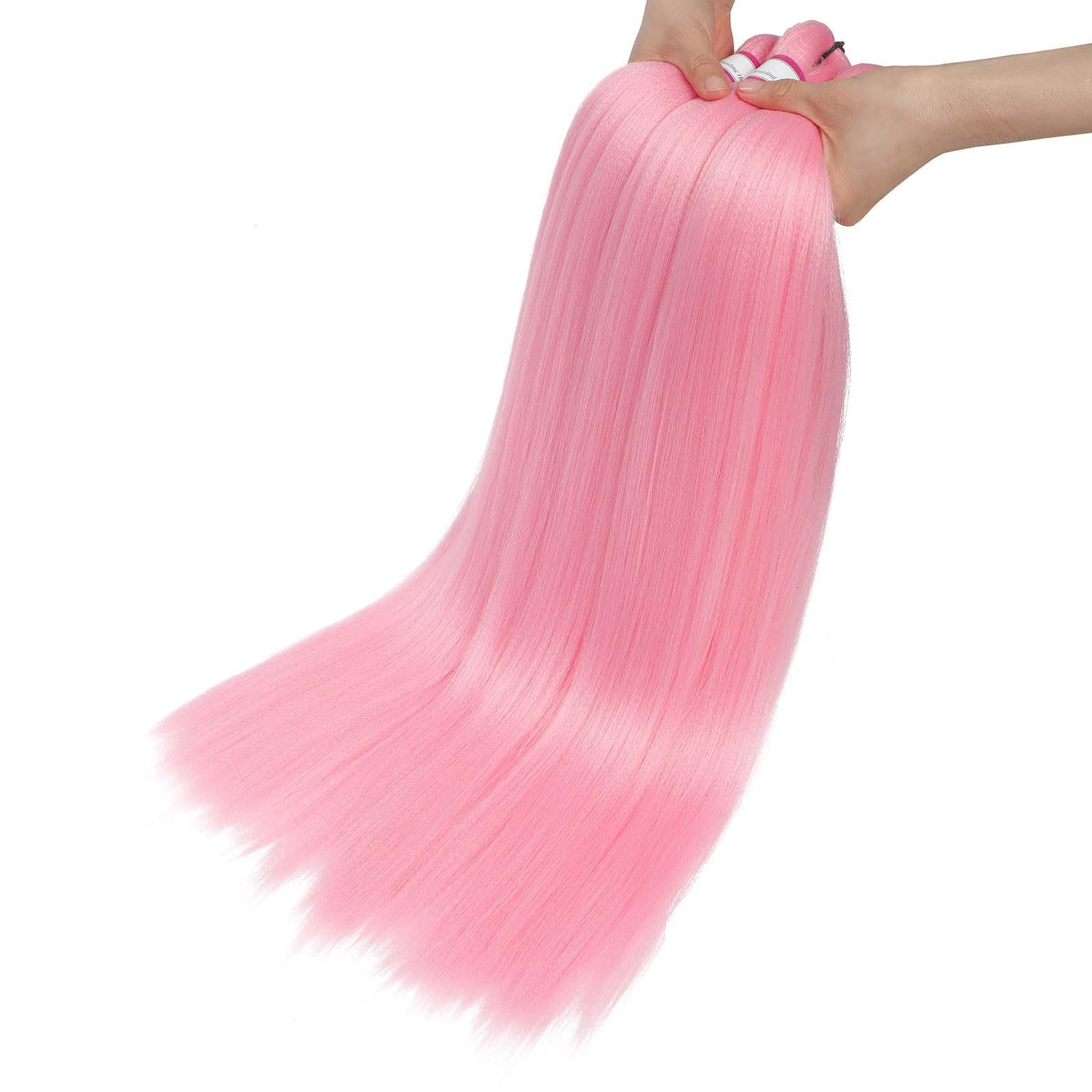 Col Bling Pink Braiding Hair Pre Stretched - 28 Inch 3 Pack Long Braid Hair Extensions For Women Box Braids Hair Yaki Texture Pr