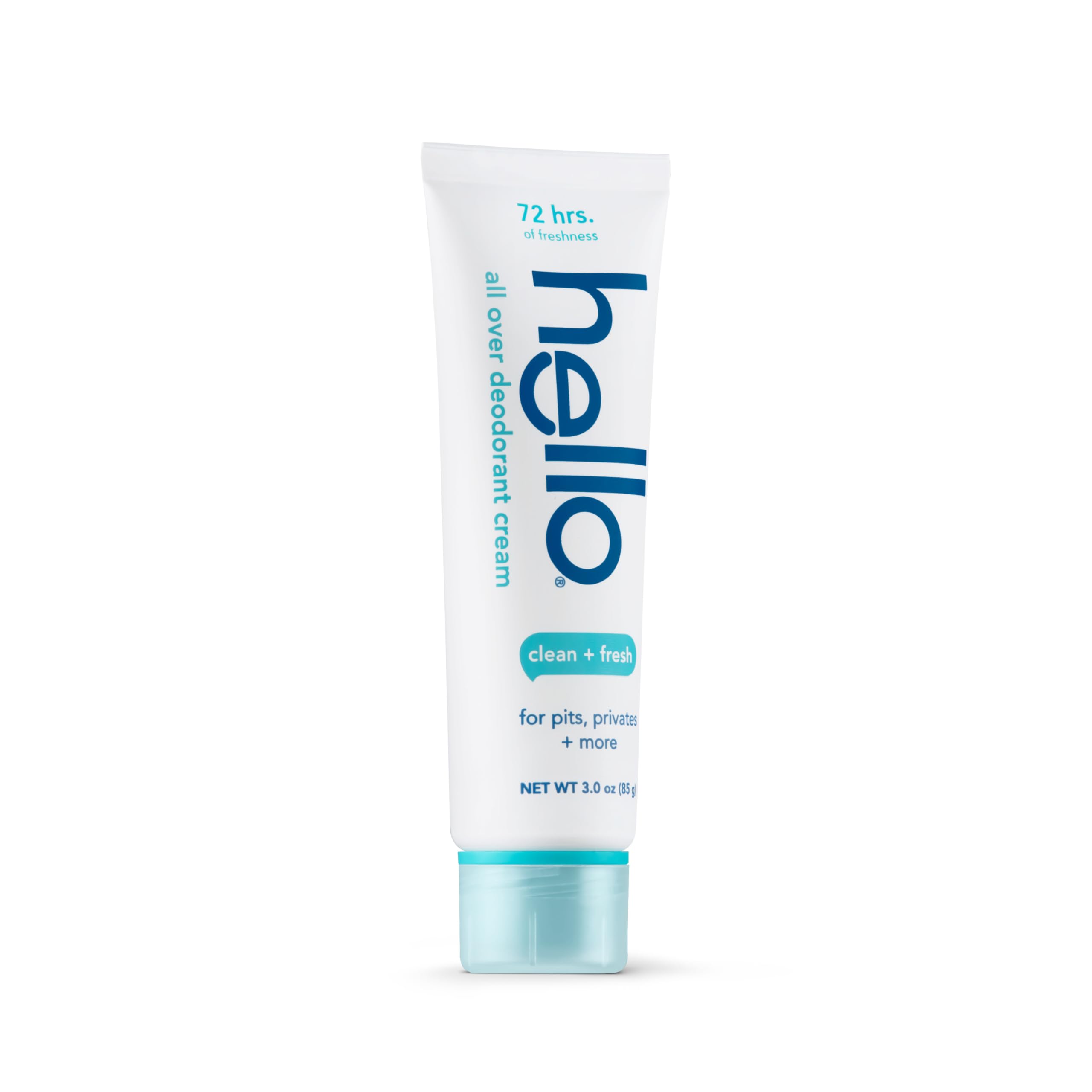 hello Clean & Fresh All Over Whole Body Deodorant Cream for Women and Men, Aluminum Free, Safe for Sensitive Skin, Pits, Private