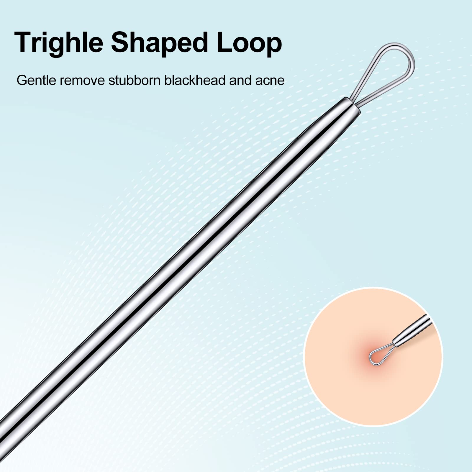 Titanium Lancet Needle Pimple Popper Tool Facial Milia Remover Blackhead Blemish Remover Blackhead Whitehead Extractor Professio