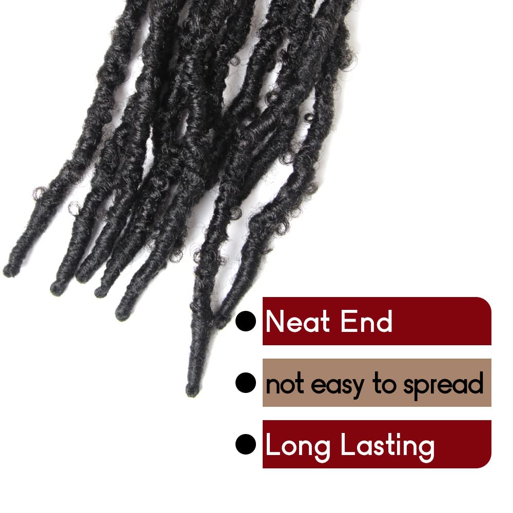 30 Inch Light Weight Butterfly Locs Crochet Hair 6 Packs Long Distressed Butterfly Faux Locs Crochet Hair, 2#