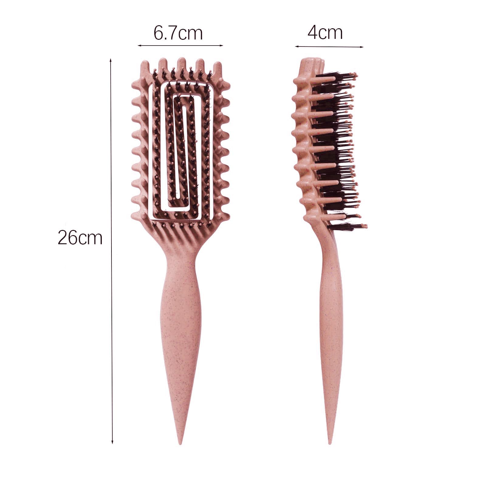 MMBVSZ Curly Hair Brush - Candybrush Curl Defining for Detangling & Shaping Curls, Matte Pink, Plastic, Suitable for Wet & Dry Hair