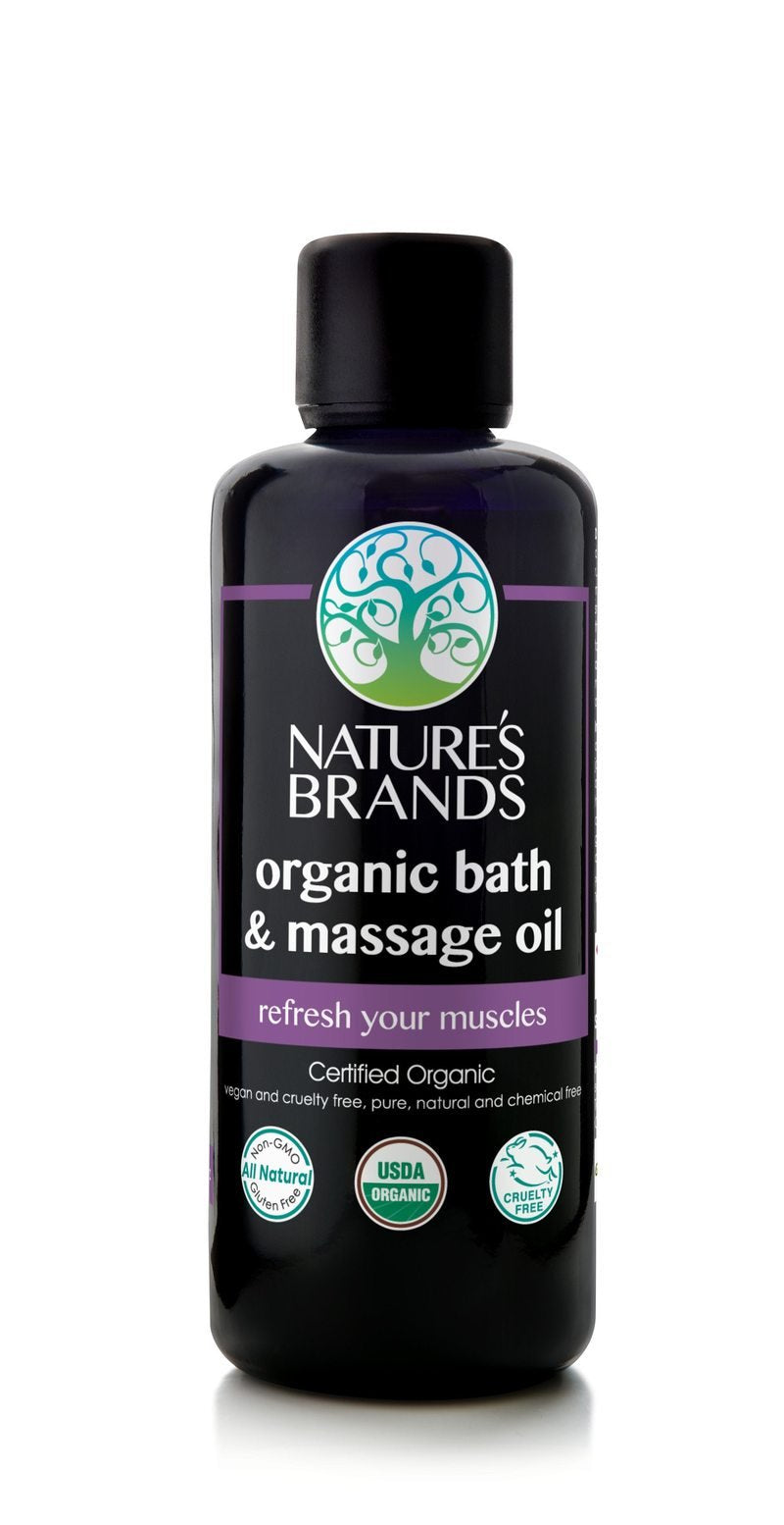 Herbal Choice Mari Organic Bath & Massage Oil, Refresh Your Muscles; 3.4floz