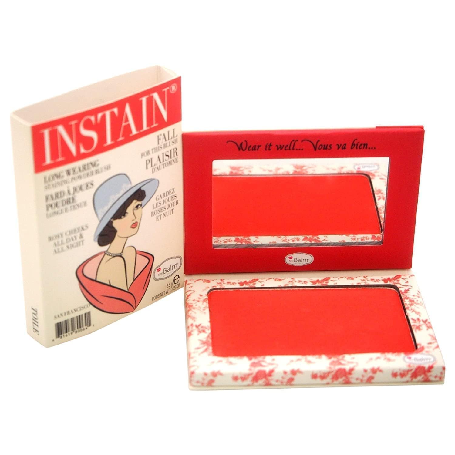 The Balm In Stain Blush, Toile Strawberry, 0.23 Ounce