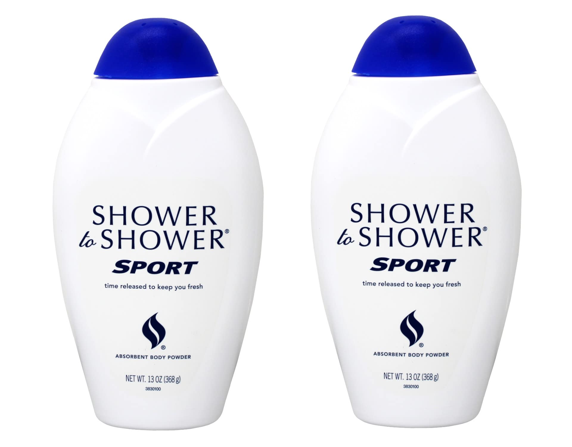 Shower To Shower Absorbent Body Powder, Sport, 13-Ounce Bottles (Pack Of 2)