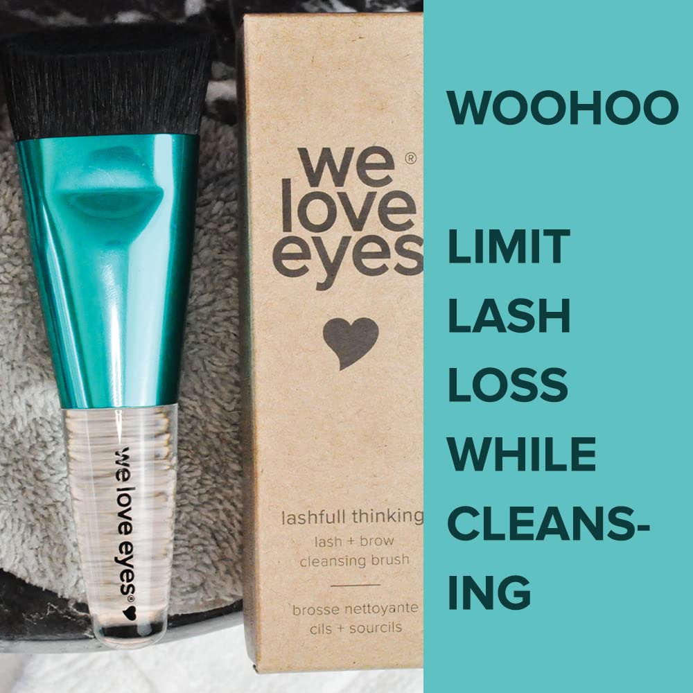 We Love Eyes Lashfull Thinking lash + brow cleansing brush - limit unnecessary lash and brow loss when removing eye makeup