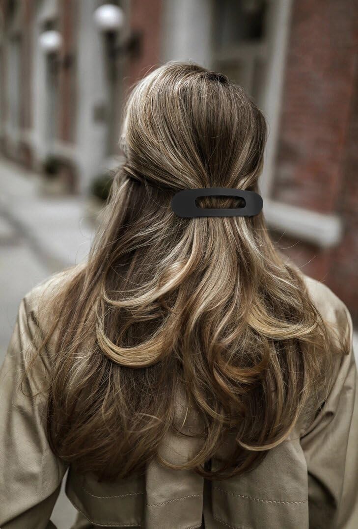 8 Pcs Flat Hair Clips For Women Girls Stylish Flat Hair Clip For Thin Thick Hair Matte Flat Clips For Hair Non-Slip Large Flat H