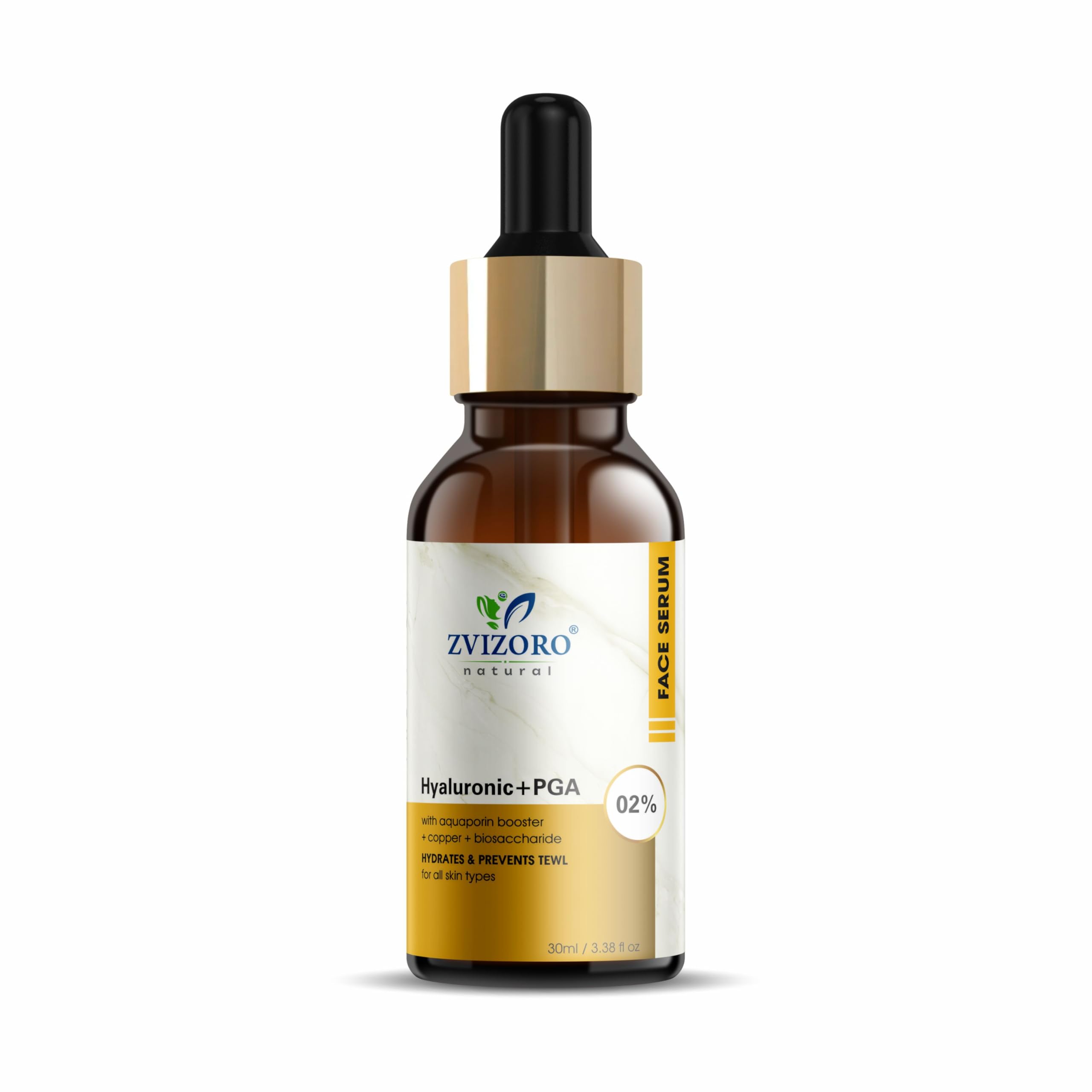 Zvizoro 2% Hyaluronic Acid + Pga Serum For Intense Hydration, Glowing Skin & Fine Lines | Daily Hydrating Face Serum For Women &