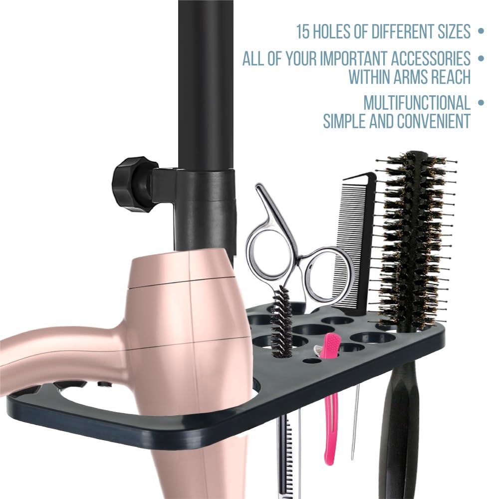 AliLeader 50 Inch Heavy Duty Wig Stand Tripod with Tray Adjustable Mannequin Head Stand Stainless Steel Wig Tripod Stand Wig Hea