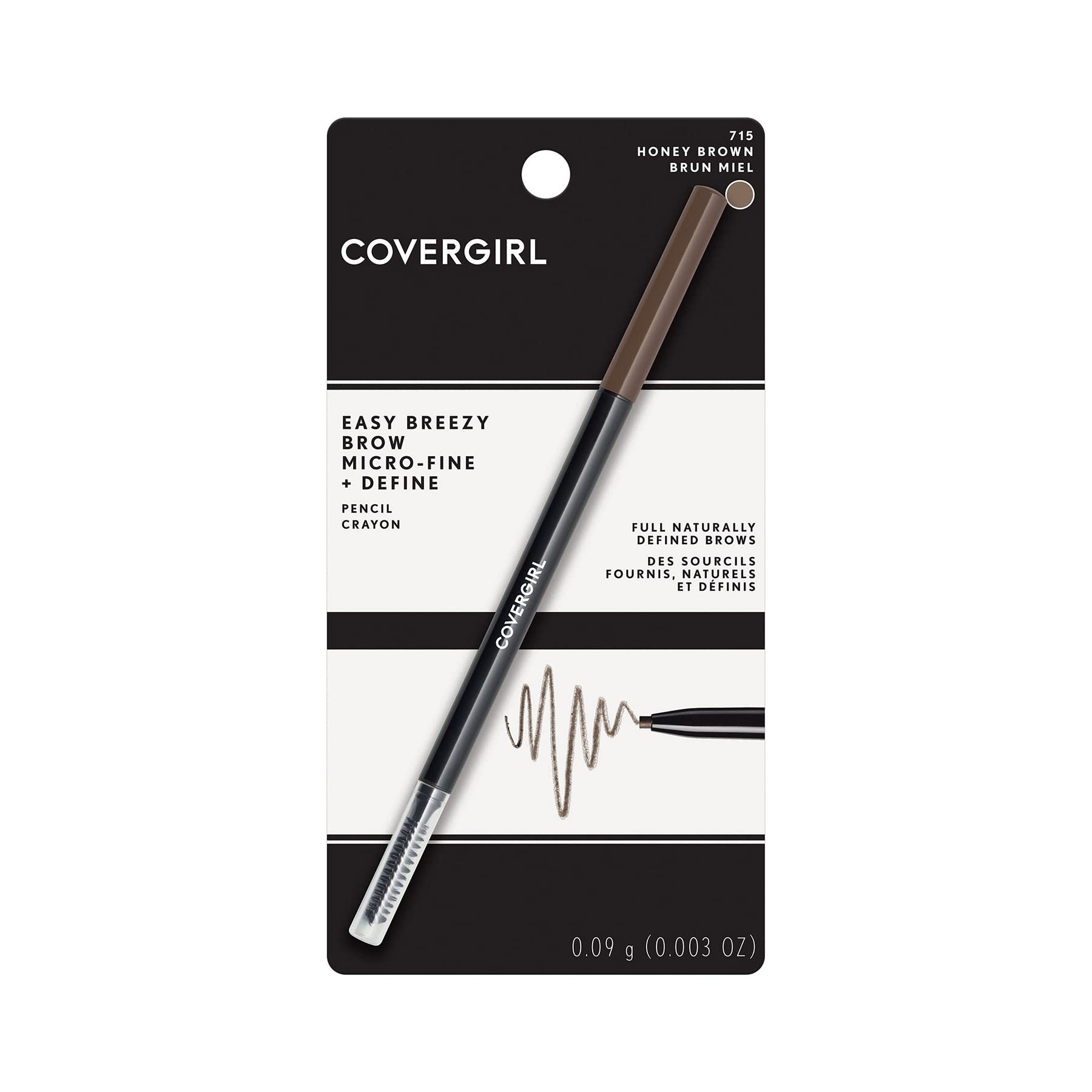 Covergirl - Easy Breezy Brow Micro-Fine + Define Pencil, Micro-Fine Tip, No Sharpening Required, Built-In Spoolie-Brush, 100% Cr