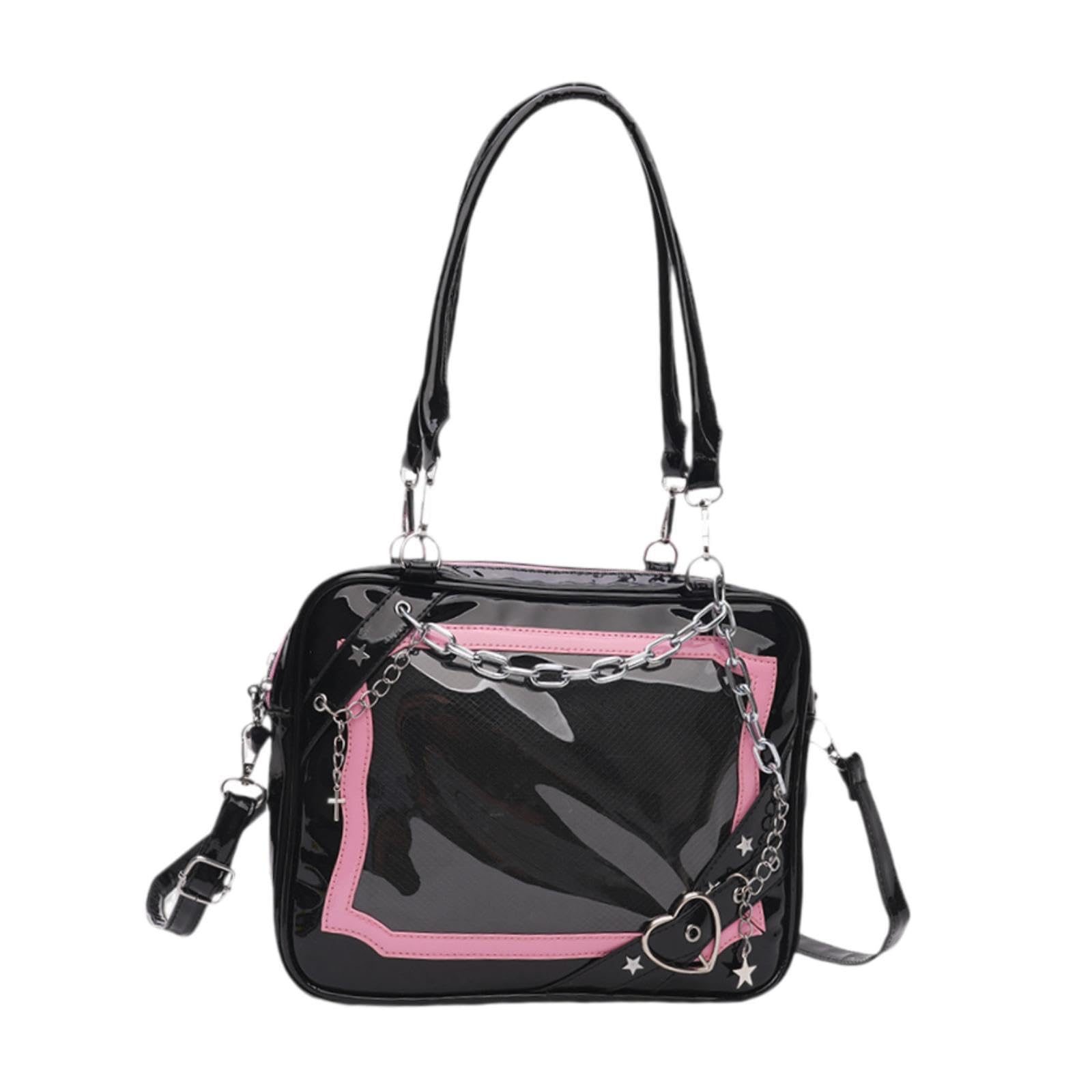 Atorse Women Shoulder Bag Travel Bag Gift Shoulder Purse For Working Outdoor Dating Black Pink|Clothing, Shoes & Accessories | W