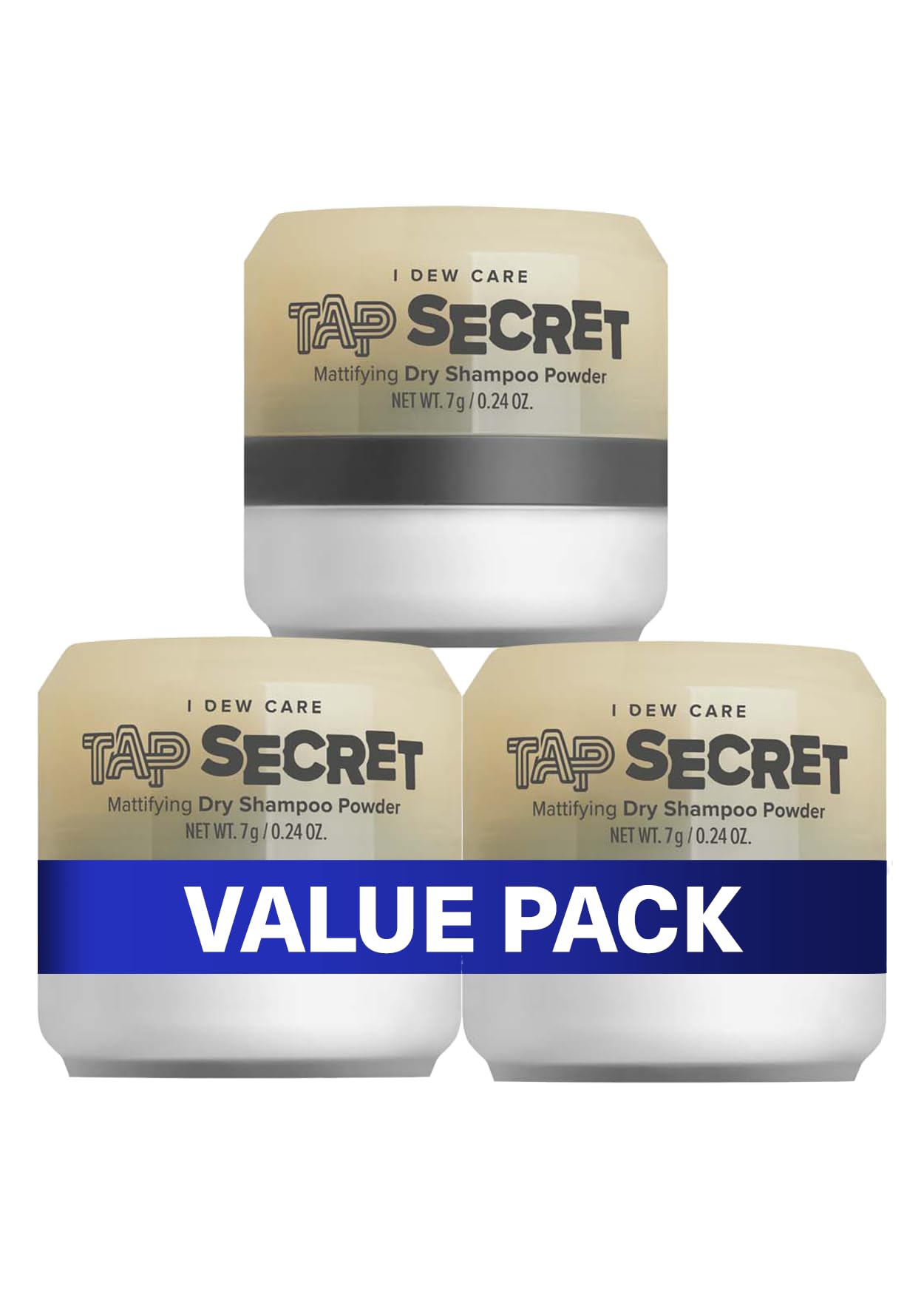 I Dew Care Dry Shampoo - Tap Secret Trio Gift Set, With Black Ginseng, Non-Aerosol, Benzene-Free,Powder, Fuller Looking Hair, No