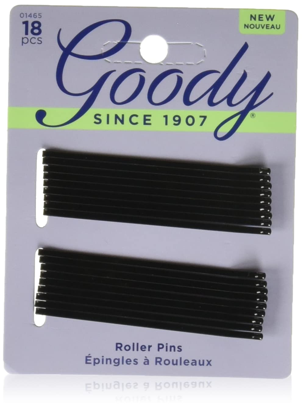Goody Black Roller Pins, 3 inches 18 ea (Pack of 6)