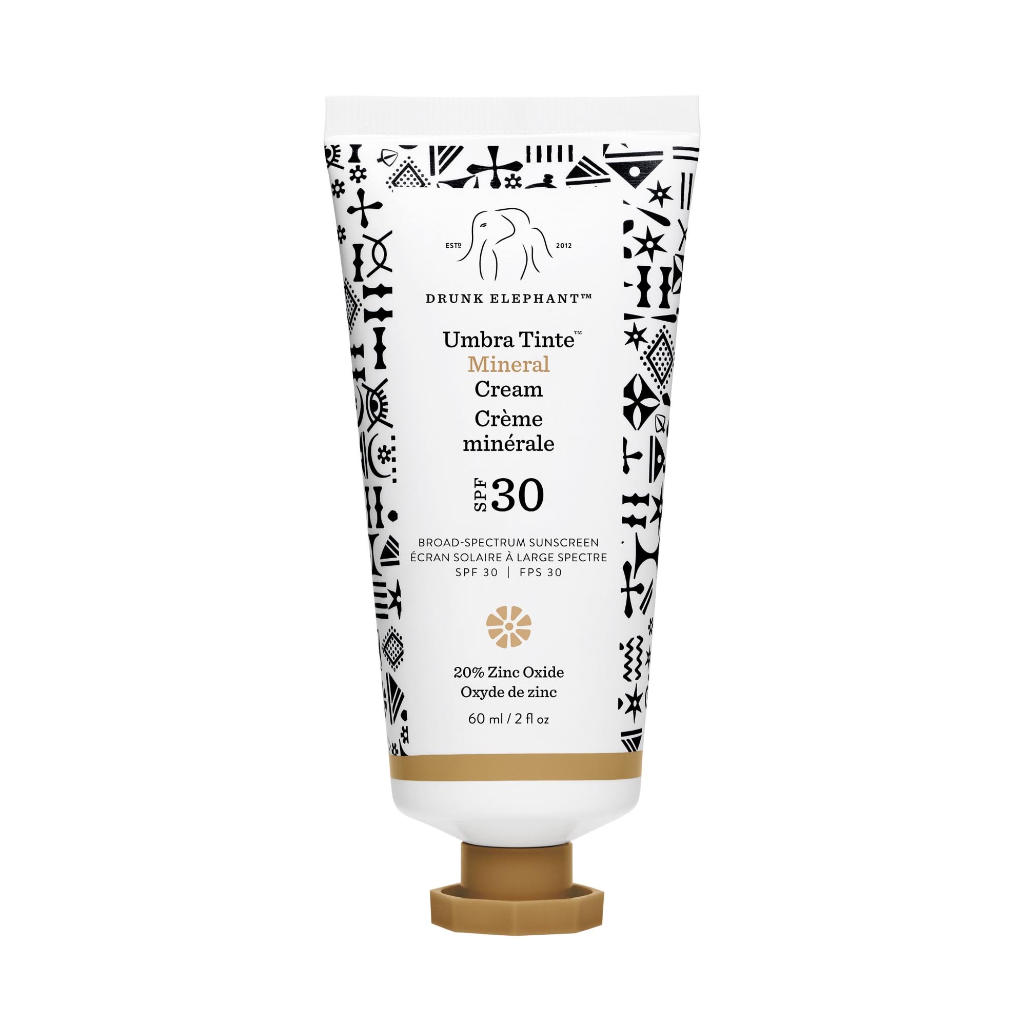 Drunk Elephant Umbra Tinte Mineral Cream SPF 30/PA+++ - 100% Mineral Sun Protection - Lightweight & Blendable - Free of Essentia