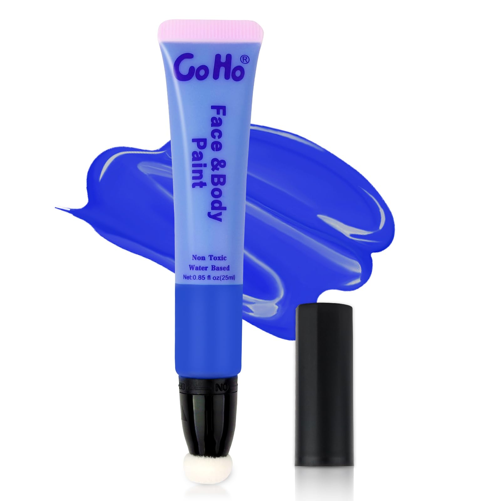 Go Ho Royal Blue Face Paint Washable,Water Based Cream Blue Face Body Paint,Halloween Cosplay Sfx Smurf Mystique Avatar Clown Ma