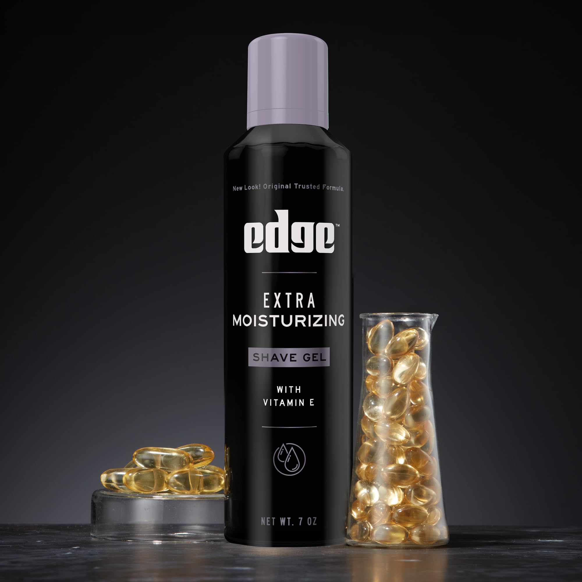 Edge Shaving Gel for Men, Extra Moisturizing with Vitamin E, (6 Pack) - Shave Gel For Men That Moisturizes, Protects and Soothes