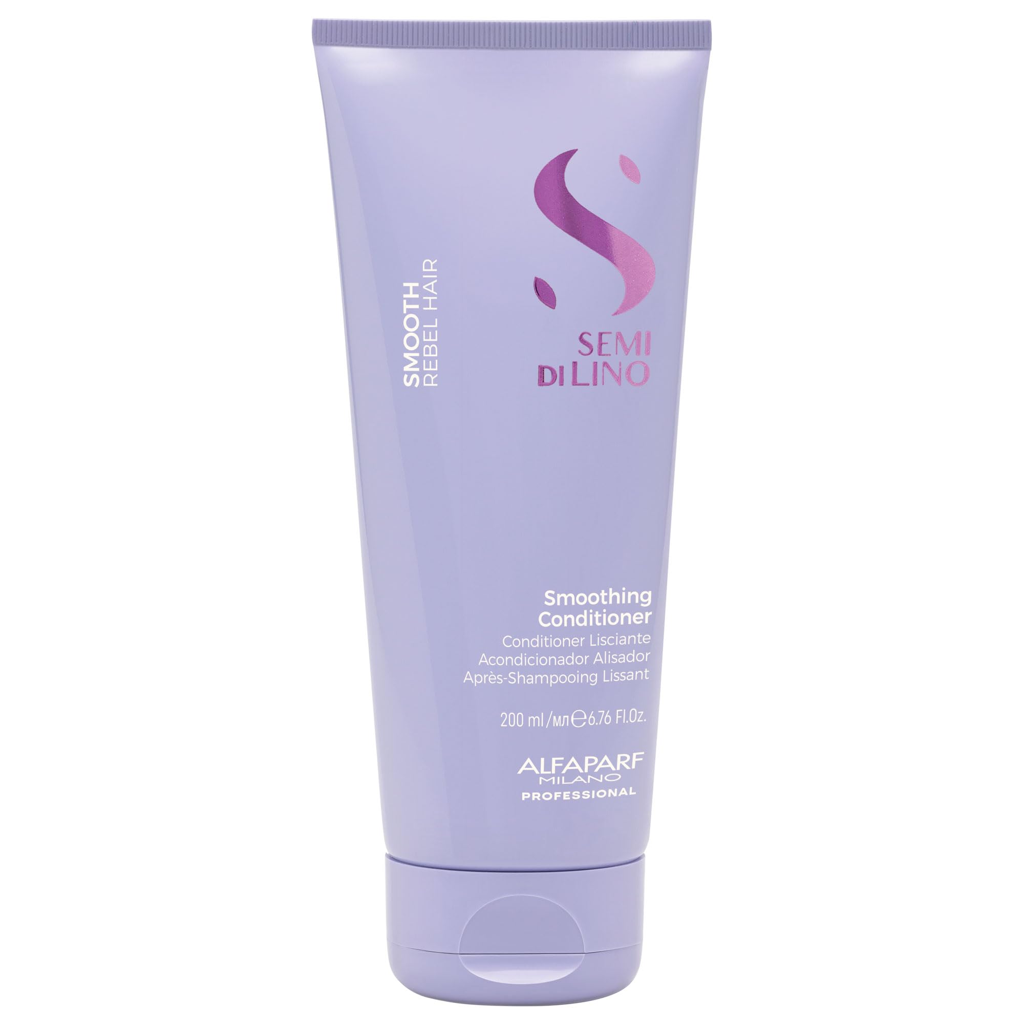 Alfaparf Milano Semi Di Lino Smooth Conditioner For Frizzy And Rebel Hair - Detangles Hair - Controls Frizz - Straightens And Hy
