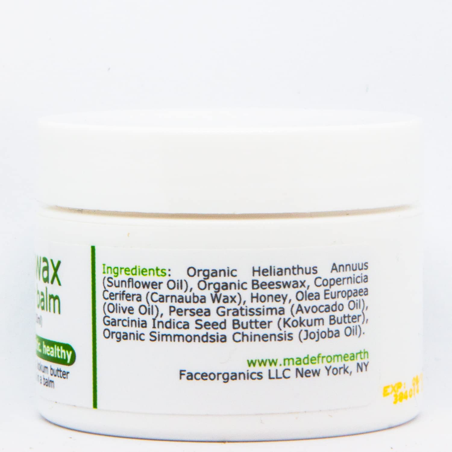 Made from Earth Beeswax Butter Balm: Organic, Holistic and Healthy, 1 oz