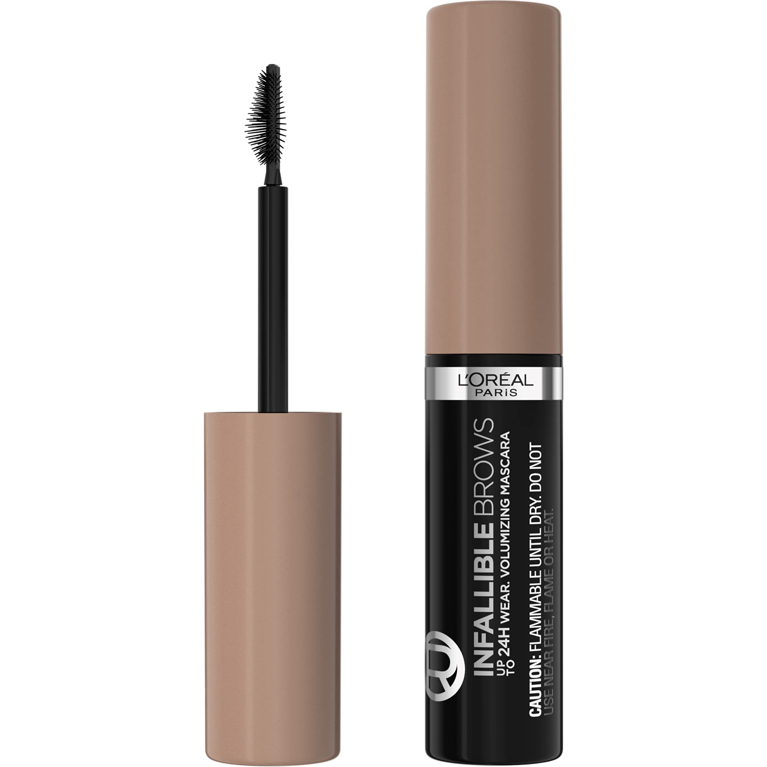 LOreal Paris Infallible Volumizing 24H Wear Brow Mascara, Long Lasting Eyebrow Makeup for 2X Fuller Eyebrows, 8.0 Light Blonde,