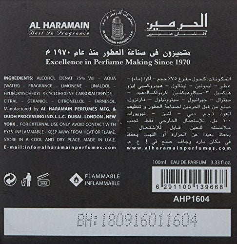 Al Haramain Laventure Eau De Parfum For Men, 3.33 Ounce (100 Ml) - For Creed Aventus Lovers