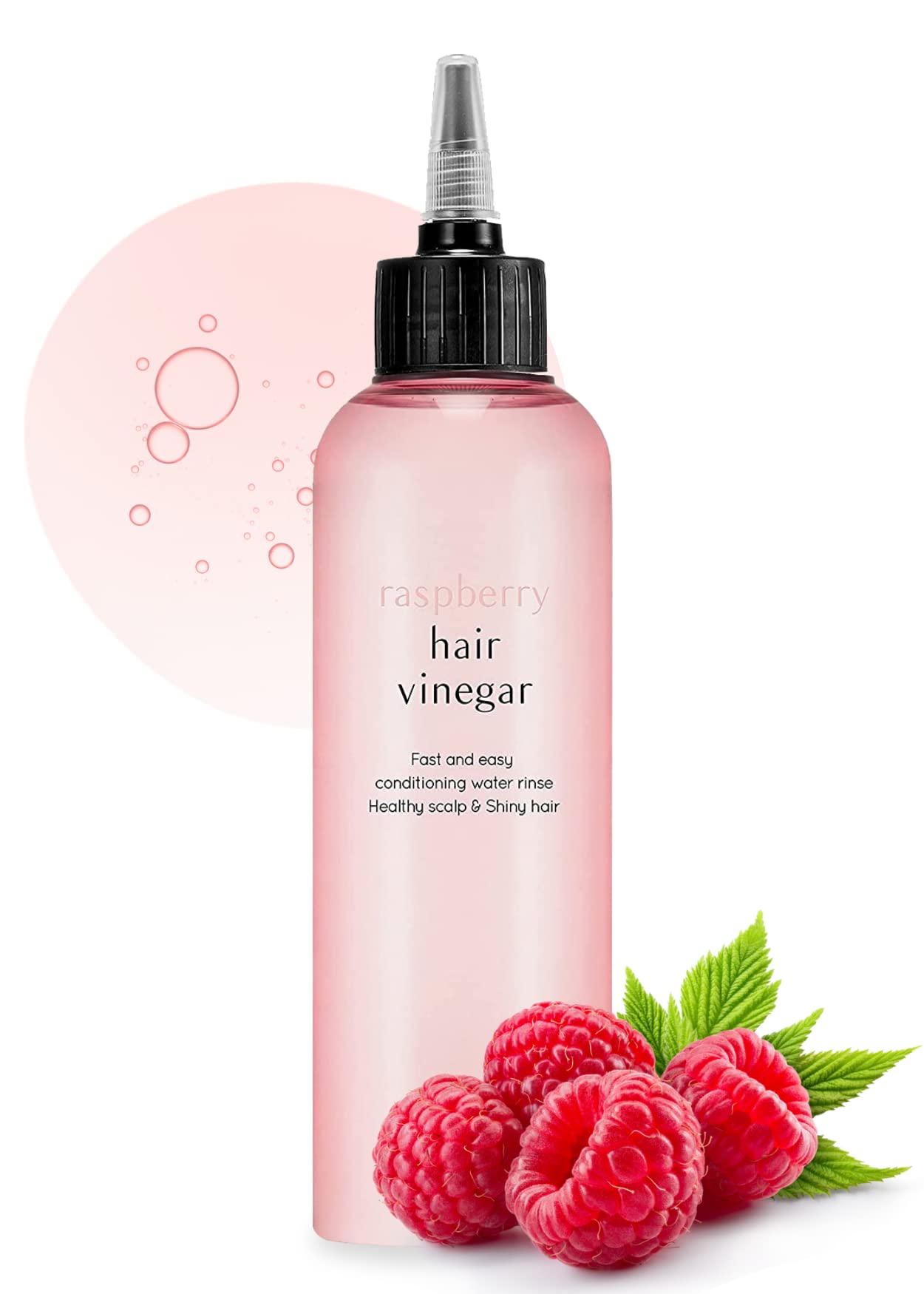 Apieu Raspberry Hair Vinegar Rinse 6.76 Fl Oz - Scalp Treatment For Balanced Ph, Shiny Hair | Clarifies & Encourages Growth | Da