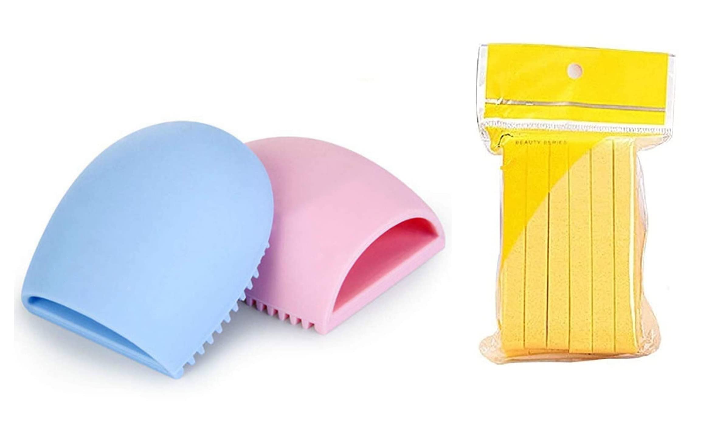 Leticia Brush Egg Makeup Brush Cleaner With Face Cleaning Puff Sponge Stick Use Set Of 12 Pcs