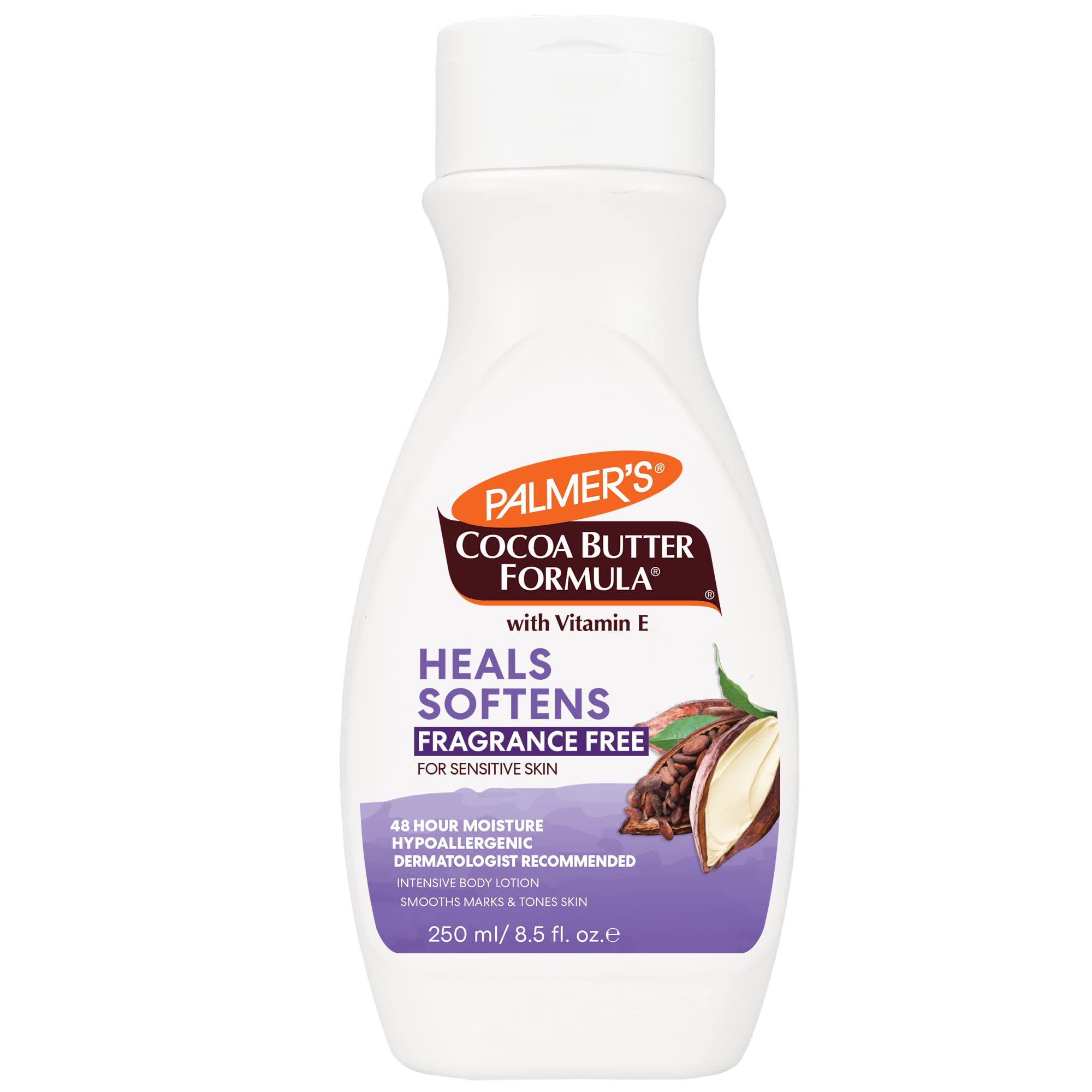Palmer'S Cocoa Butter Formula Daily Skin Therapy Fragrance Free Lotion For Dry Skin, Unscented Body Lotion, Flip Cap Bottle, 8.5