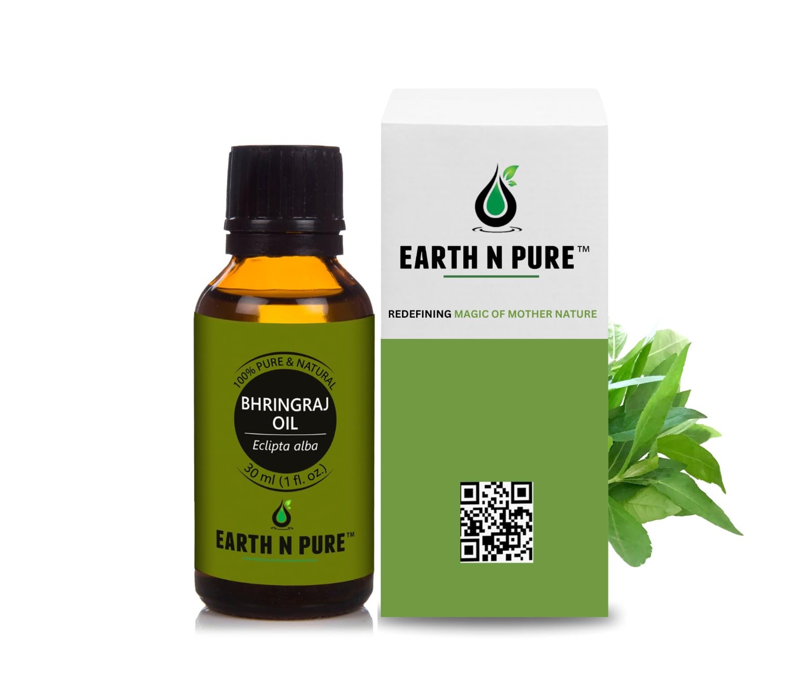 Earth N Pure Bhringraj Oil Natural & Therapeutic Grade For Hair Growth 30 Ml