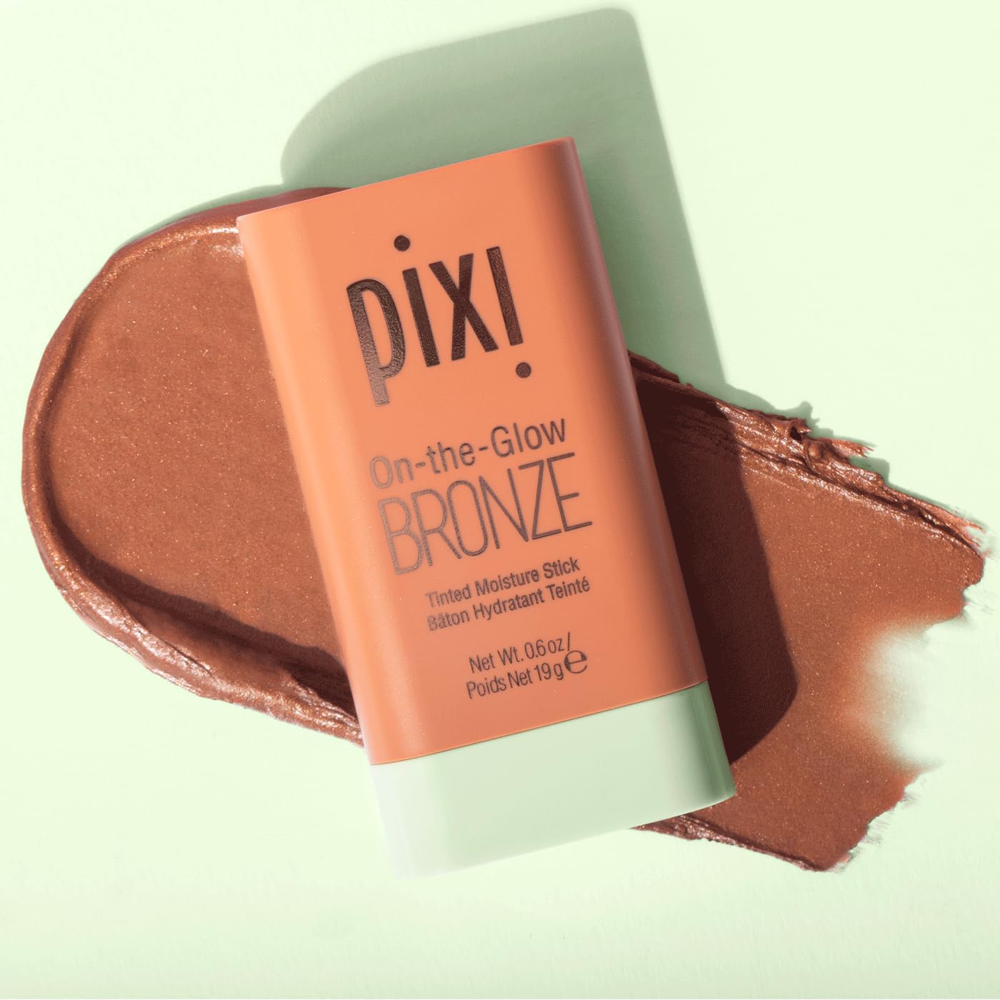 Pixi On-the-Glow Bronze - RichGlow, Hydrating Tinted Moisture Bronzer Stick with Ginseng, Aloe Vera & Fruit Extracts, For Cheeks