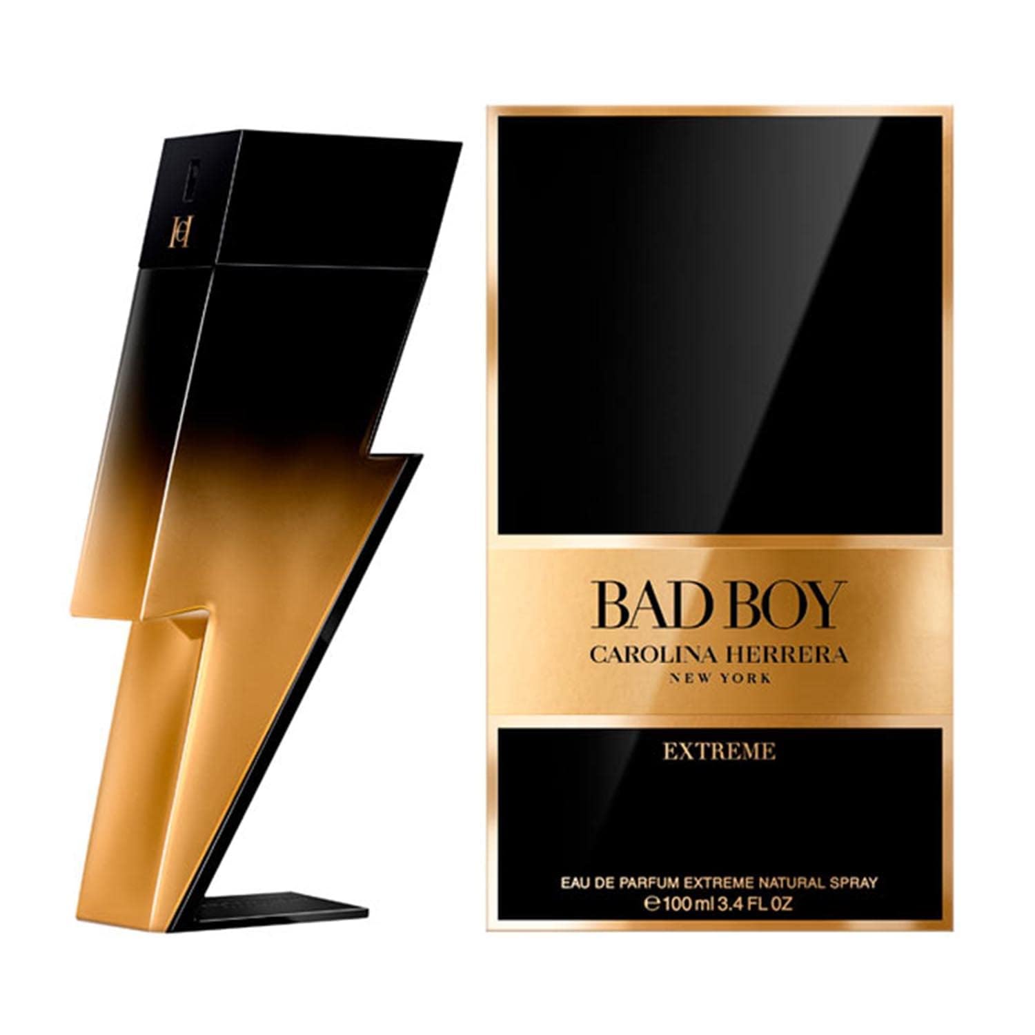 Bad Boy Extreme By Carolina Herrera, 3.4 Oz Eau De Pafum Extreme Spray For Men