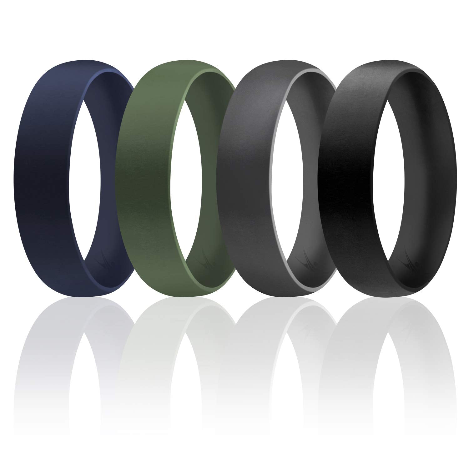 Roq Silicone Rubber Wedding Ring For Men & Women, Comfort Fit, Men & Women'S Wedding Band, Breathable Rubber Engagement Band, 6M