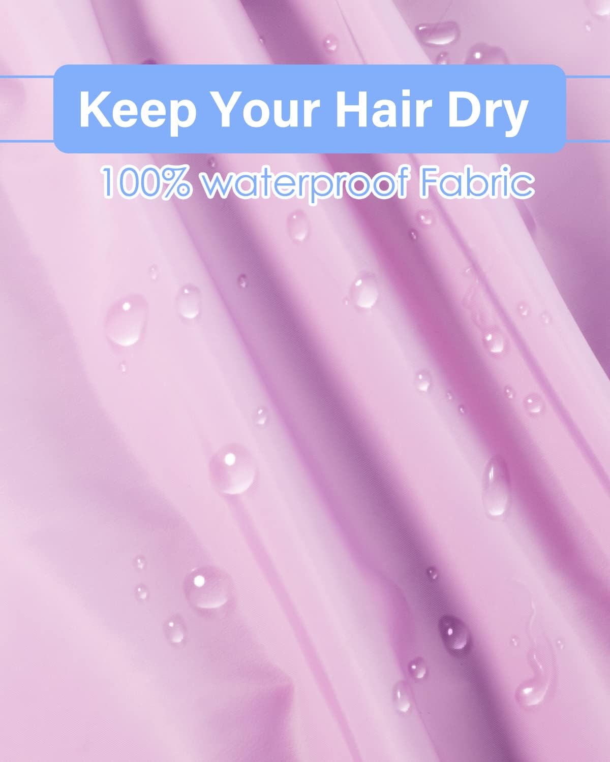 Aquior Shower Cap,Extra Adjustable Shower Caps For Women Double-Layer Waterproof Reusable Hair Cap, Large Size Hair Cap For All