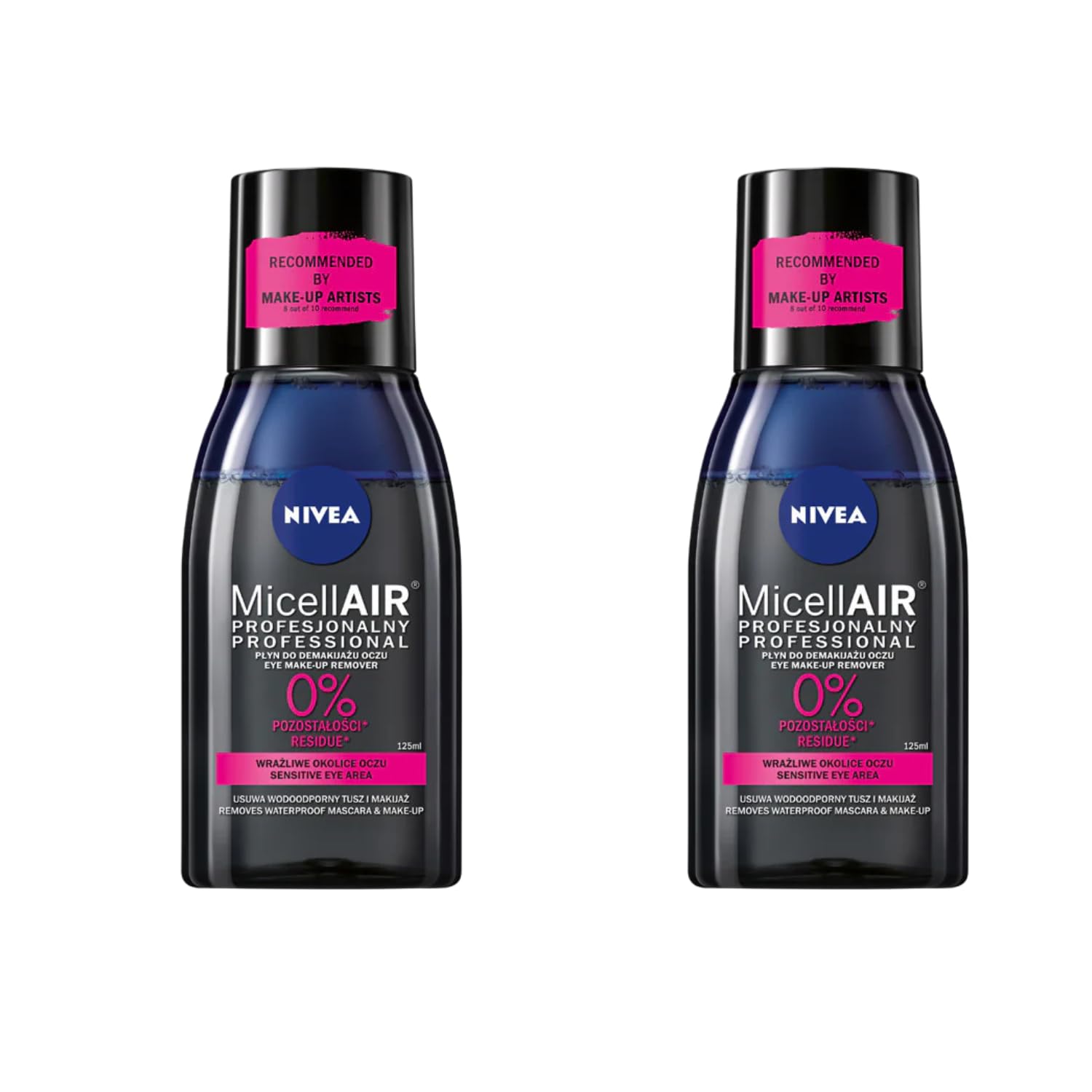 NIVEA MicellAir Skin Breathe Eye Makeup Remover 125ml  Removes Waterproof Mascara  Micellar Water with Black Tea & Dry Oil  G
