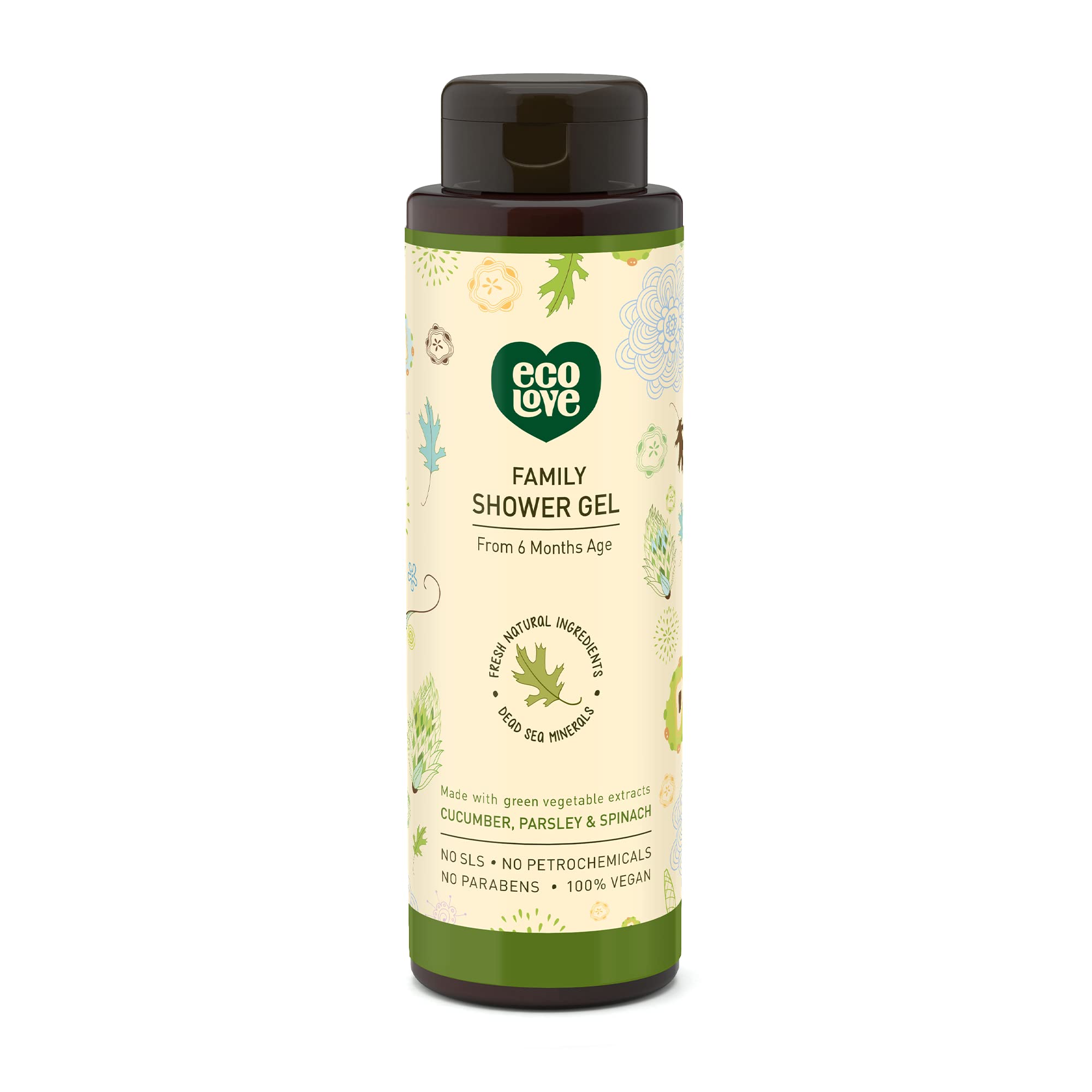 Ecolove - Natural Moisturizing Body Wash For Dry Skin - With Organic Cucumber - No Sls Or Parabens - Vegan And Cruelty-Free Show