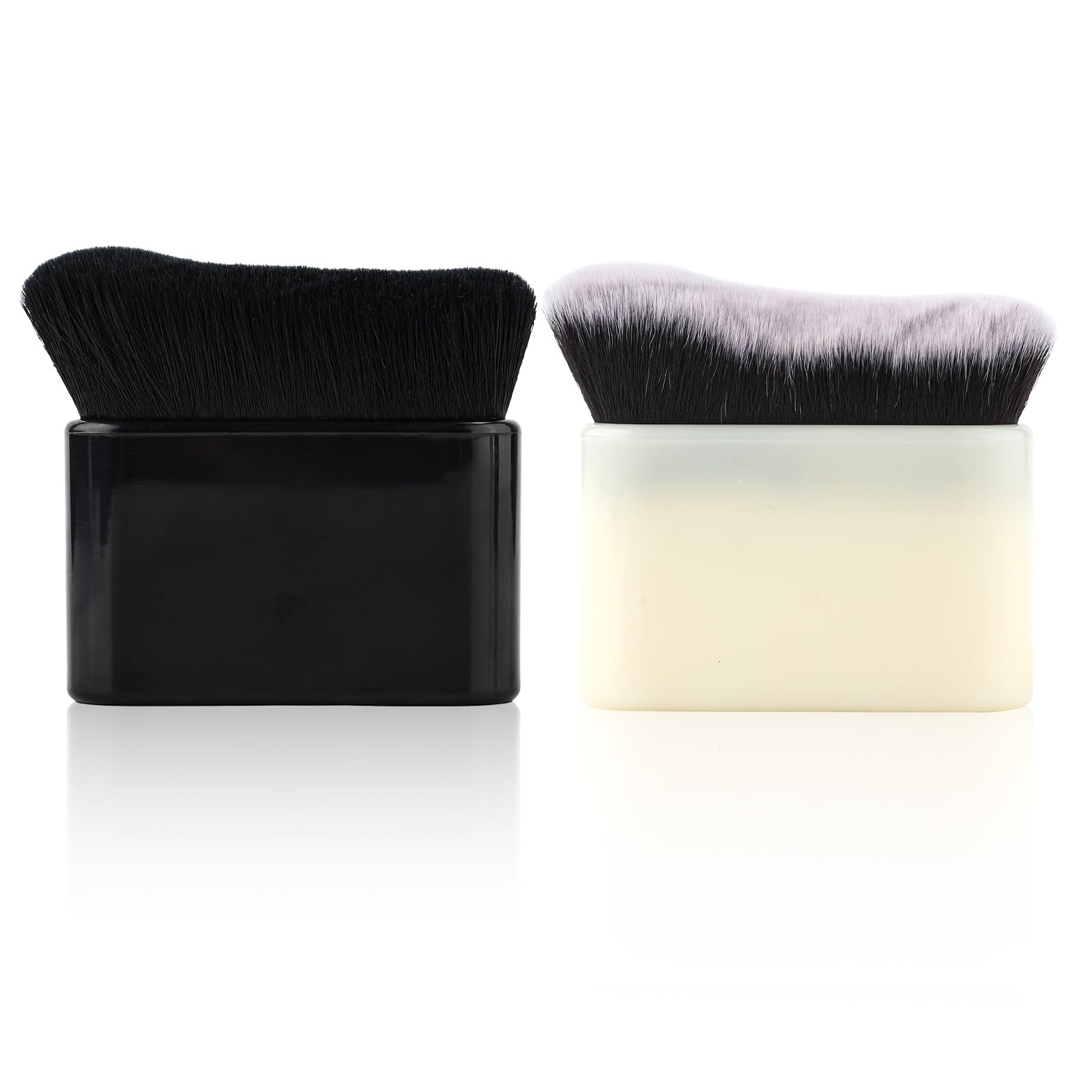 2pcs Self Tanning Brushes, Liquid Foundation Body Makeup Tanner Blending Brushes Self Tan Brush Applicator for Body Face (Black,